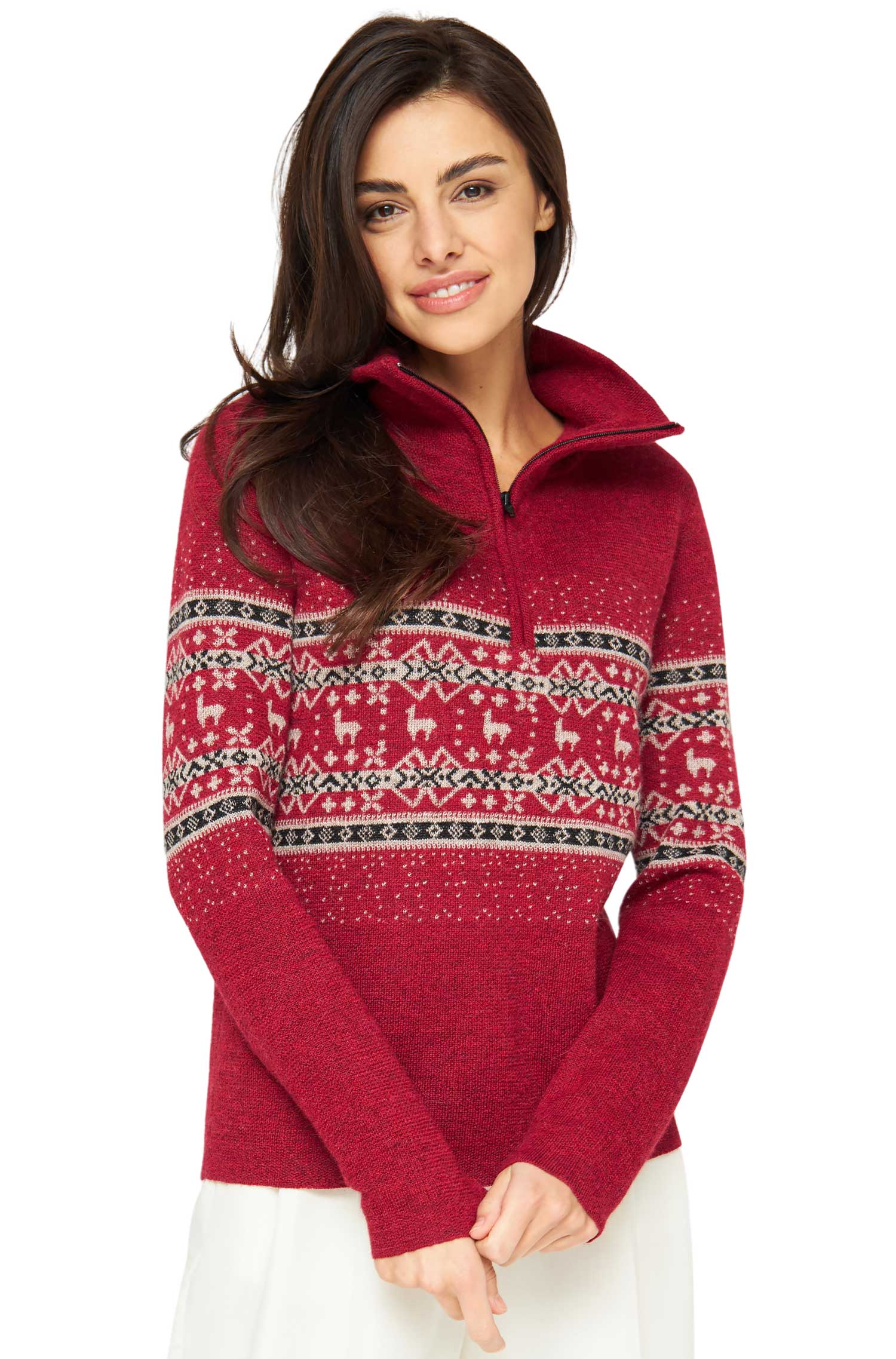 Alpaca ladies' sweater NEVADO made of 100% baby alpaca