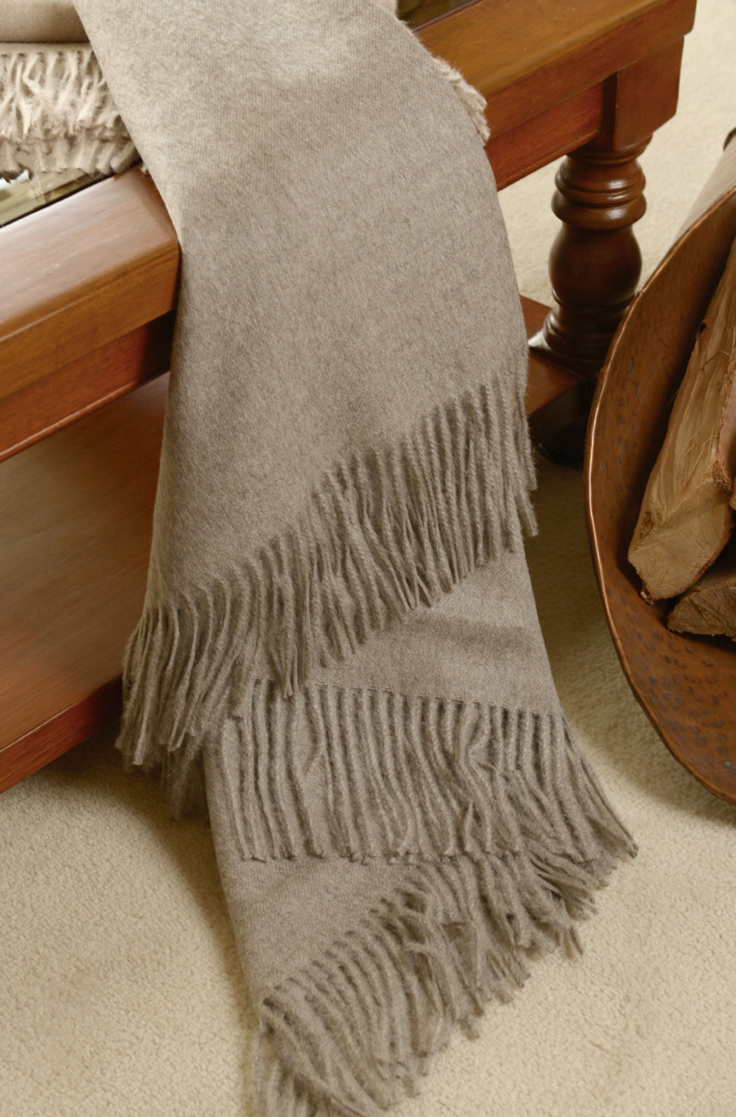 Alpaca blanket JET made of 100% baby alpaca