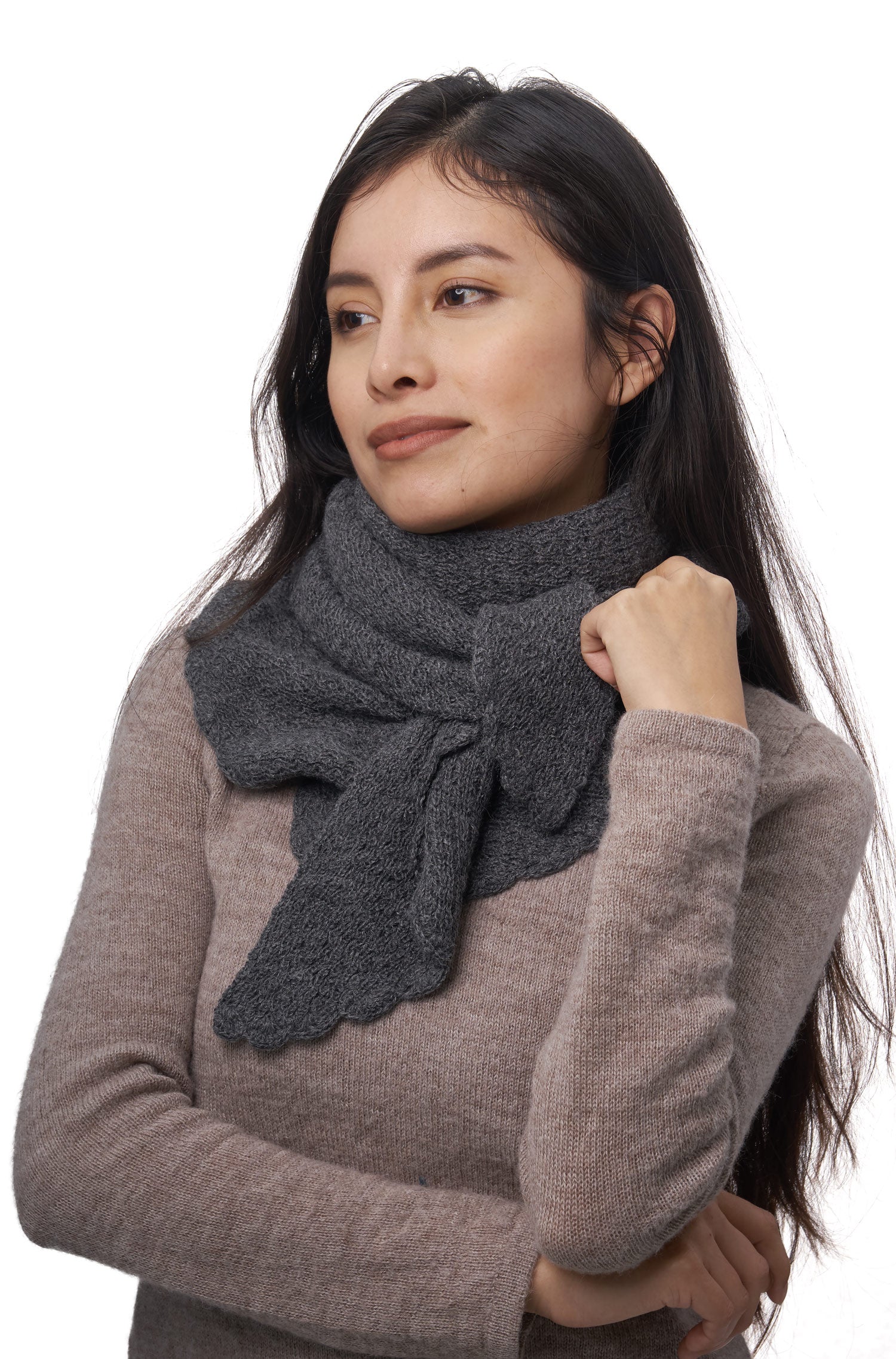 Alpaka Dreieck Schal MARIPOSA aus 100% Baby Alpaka