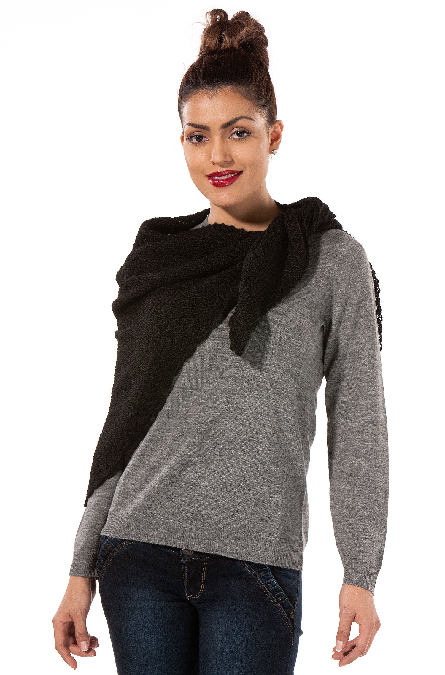 Alpaka Dreieck Schal MARIPOSA aus 100% Baby Alpaka