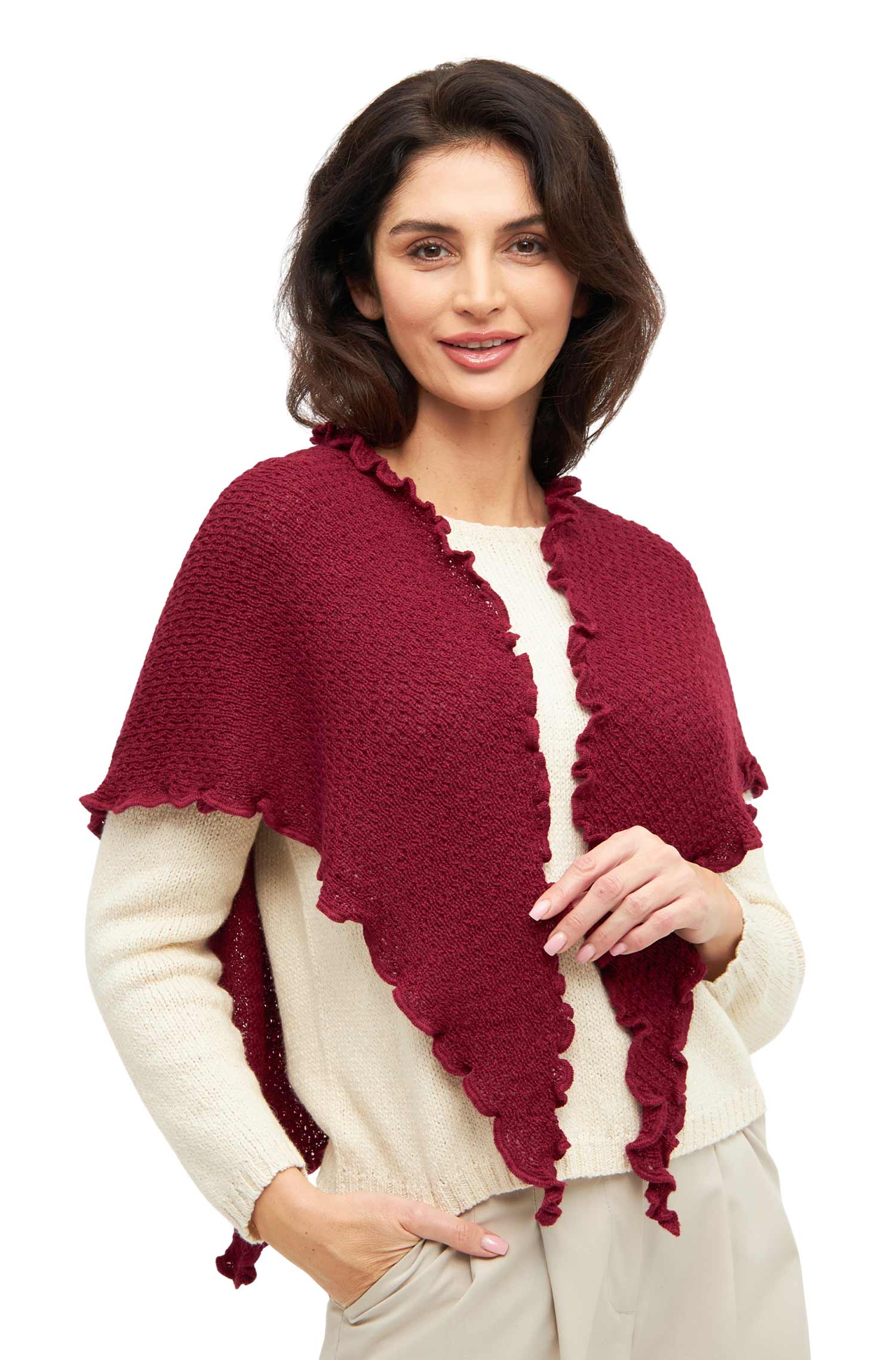 Damen Schal aus Baby Alpaka – Weicher Dreieckstuch