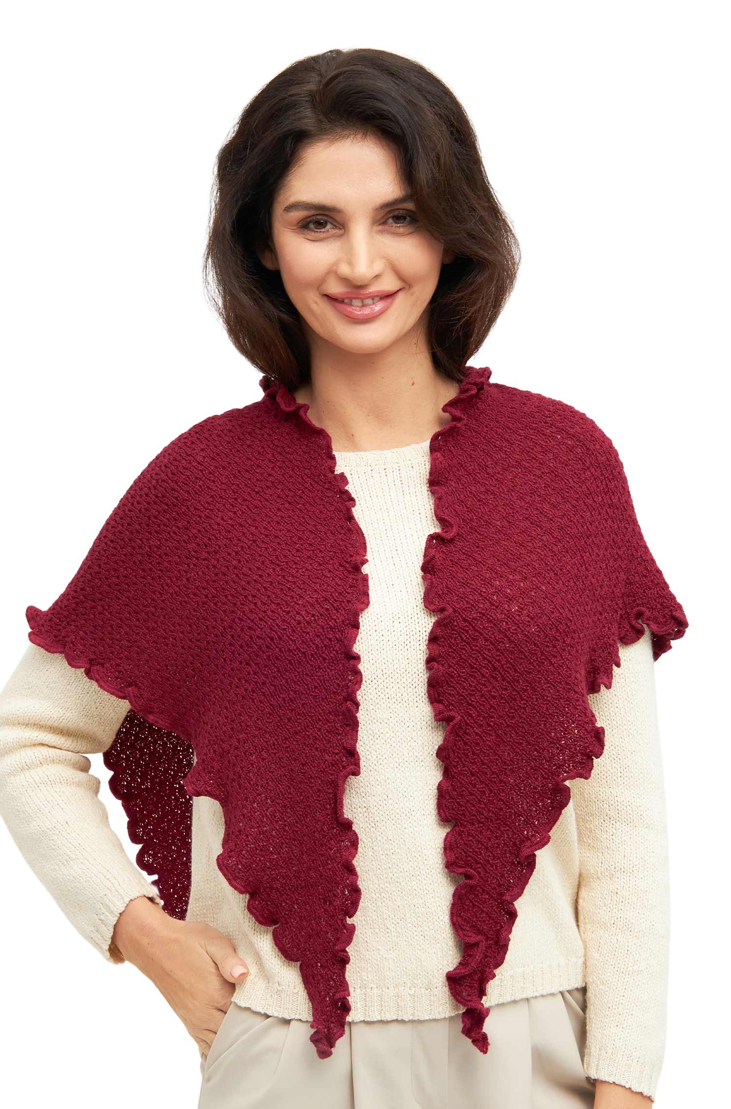 Alpaka Dreieck Schal MARIPOSA aus 100% Baby Alpaka