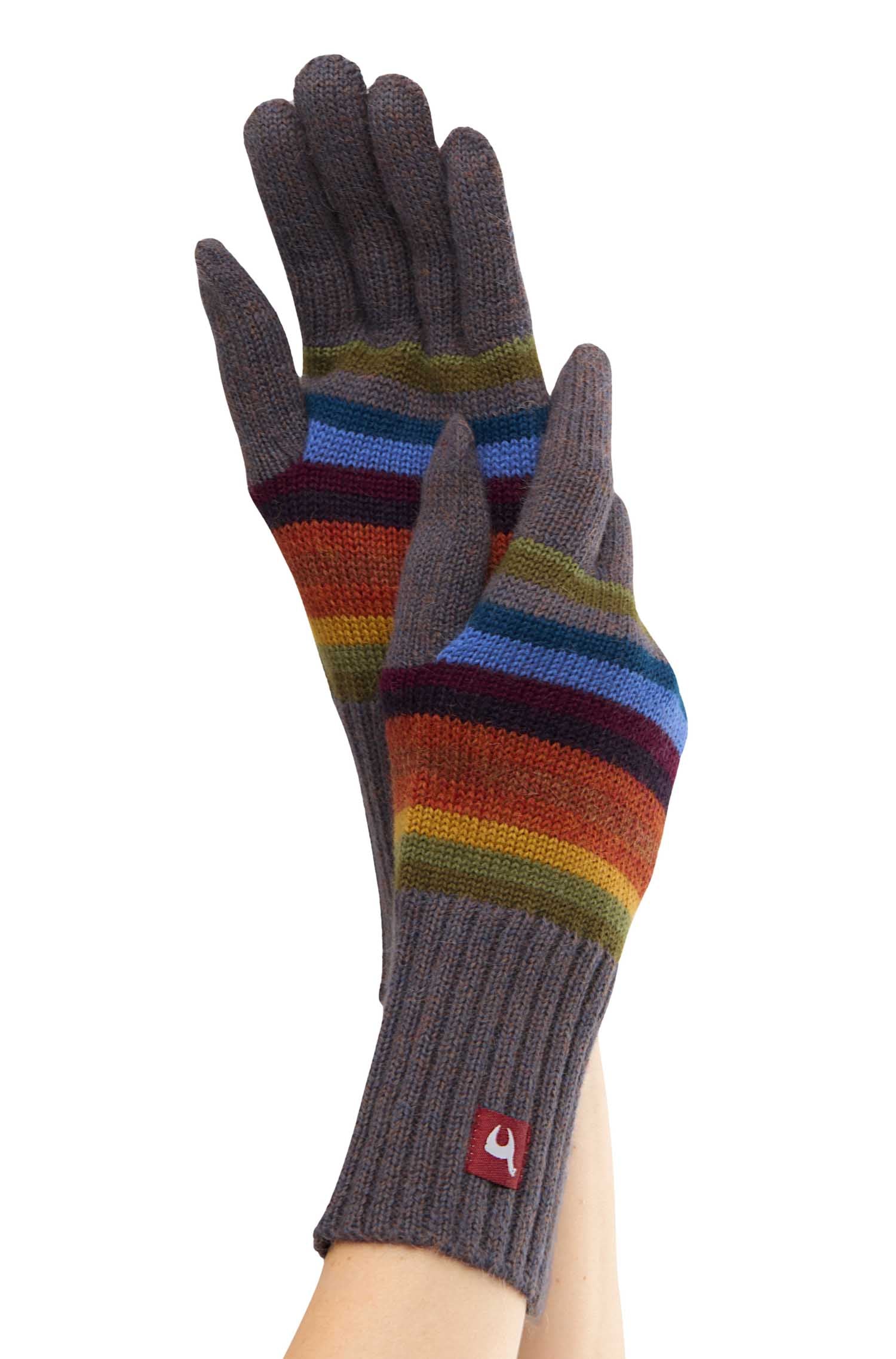 Alpaka Fingerhandschuhe ARCO IRIS aus 100% Baby Alpaka