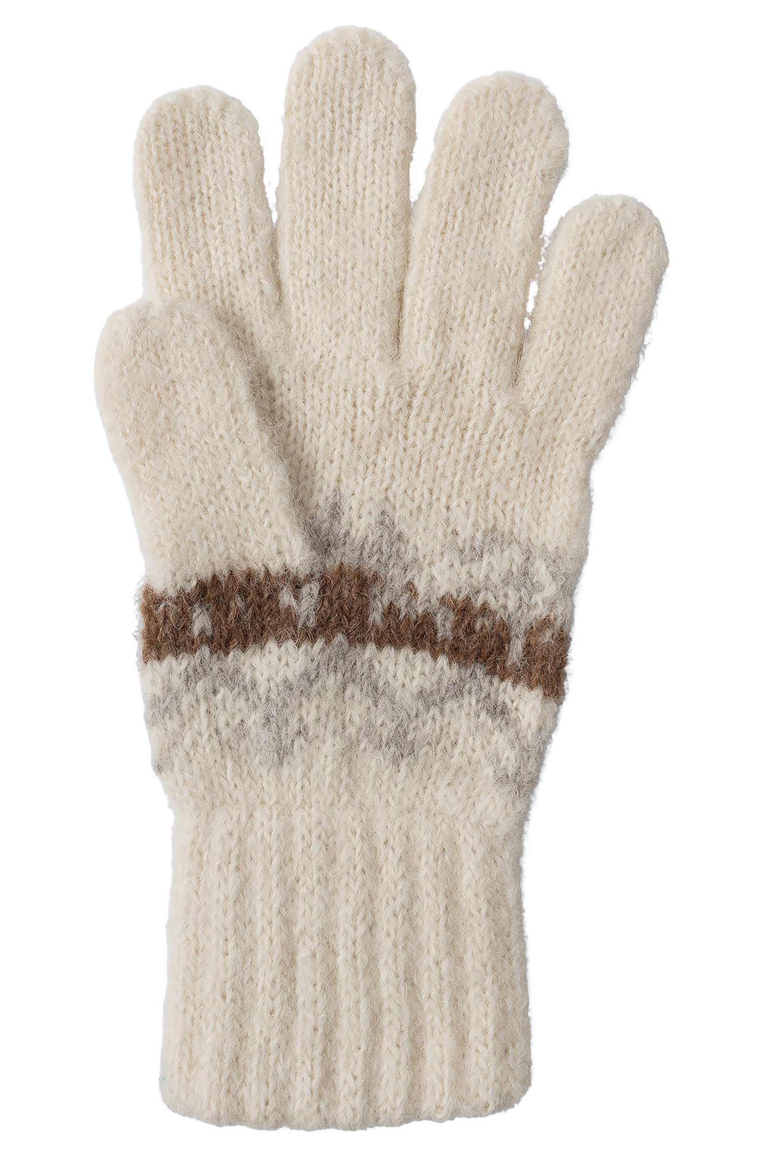 Alpaka Fingerhandschuhe NATURA aus 100% Alpaka Superfine