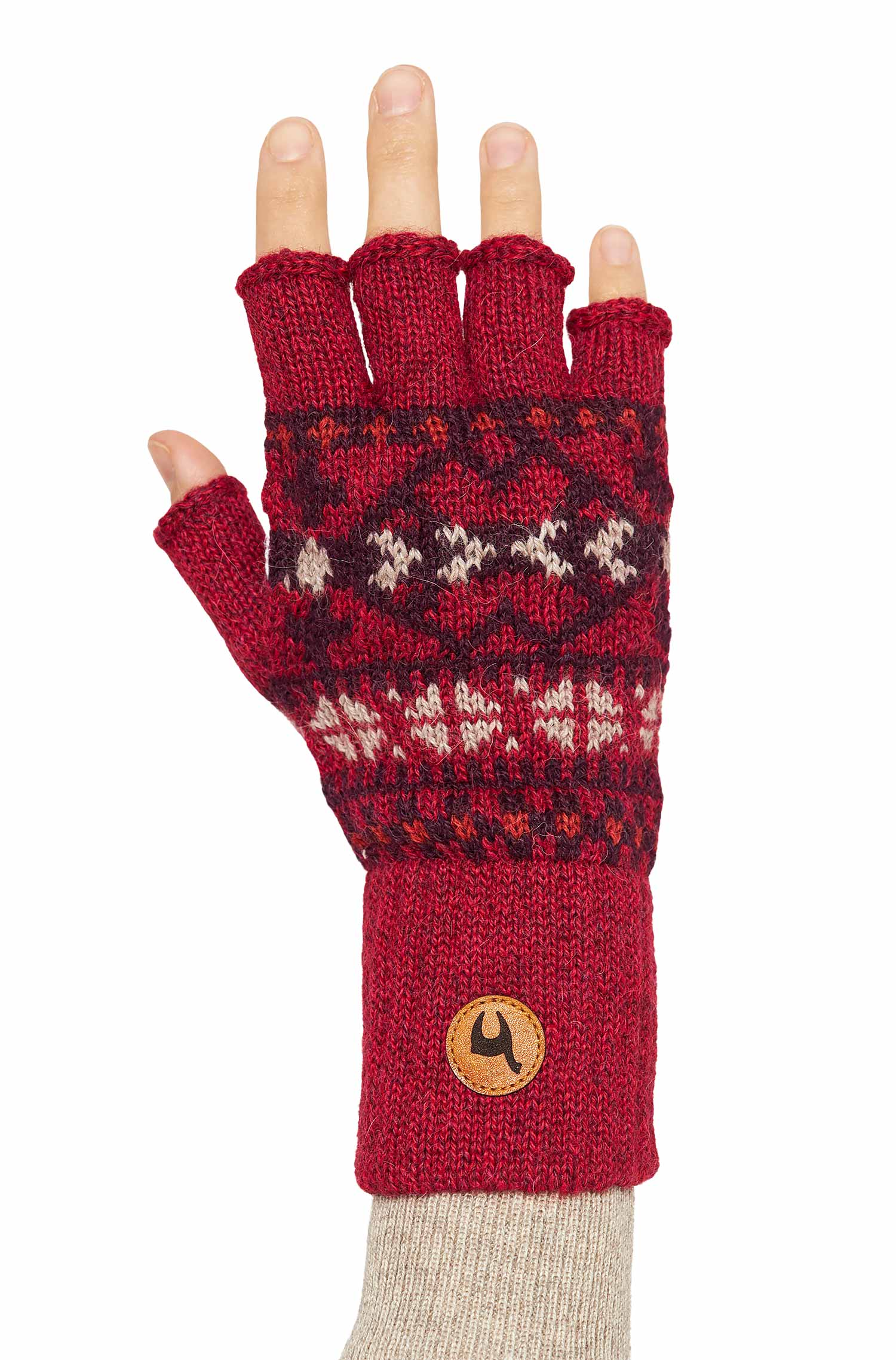 Gants sans doigts en alpaga PUKA en 100% bébé alpaga