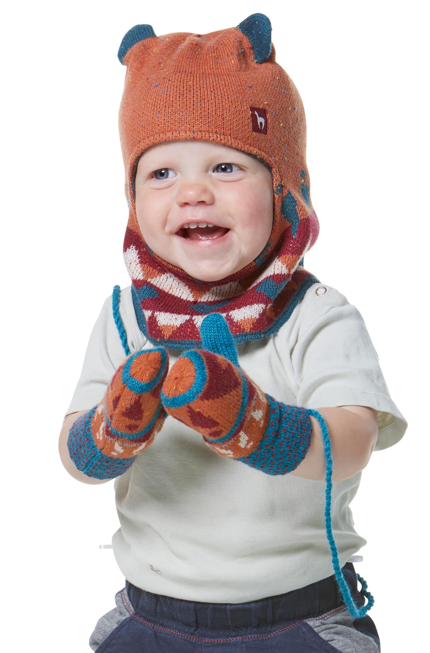 Alpaka Fäustlinge ELI (Baby 8-14 Monate) aus 70% Baumwolle