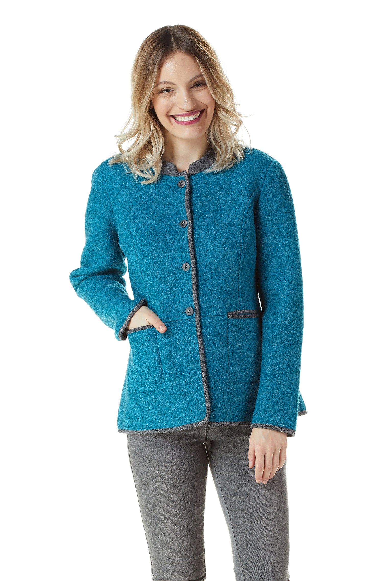 Alpaca jacket FIONA made of alpaca and wool