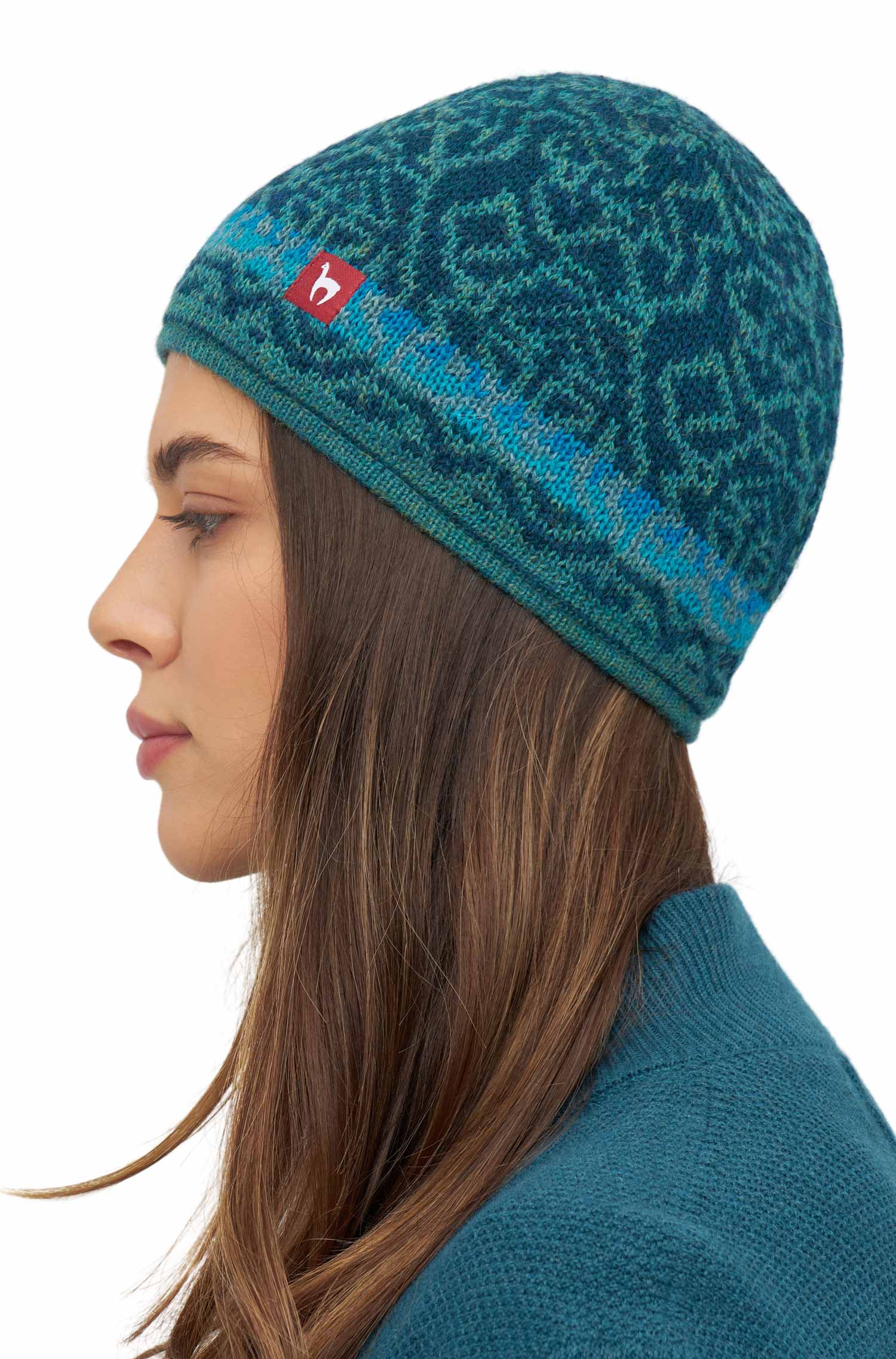 Alpaka Jacquard Mütze CHIMU aus 100% Baby Alpaka