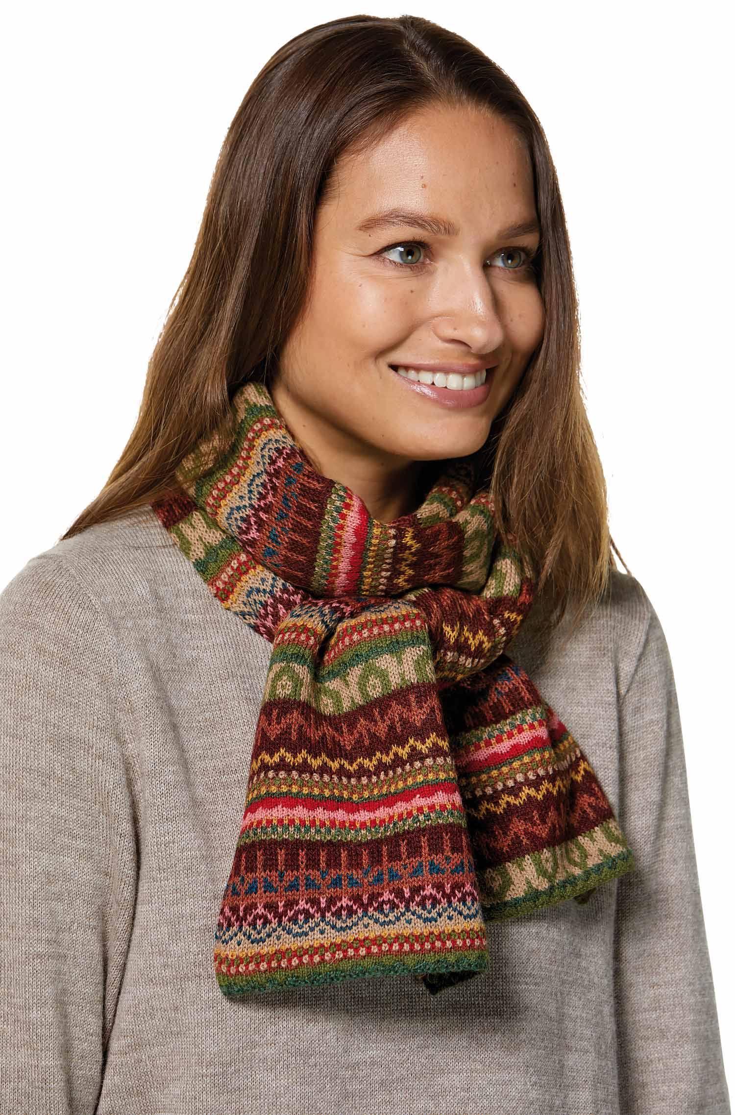 Alpaka Jacquard Schal LUNA aus 100% Baby Alpaka