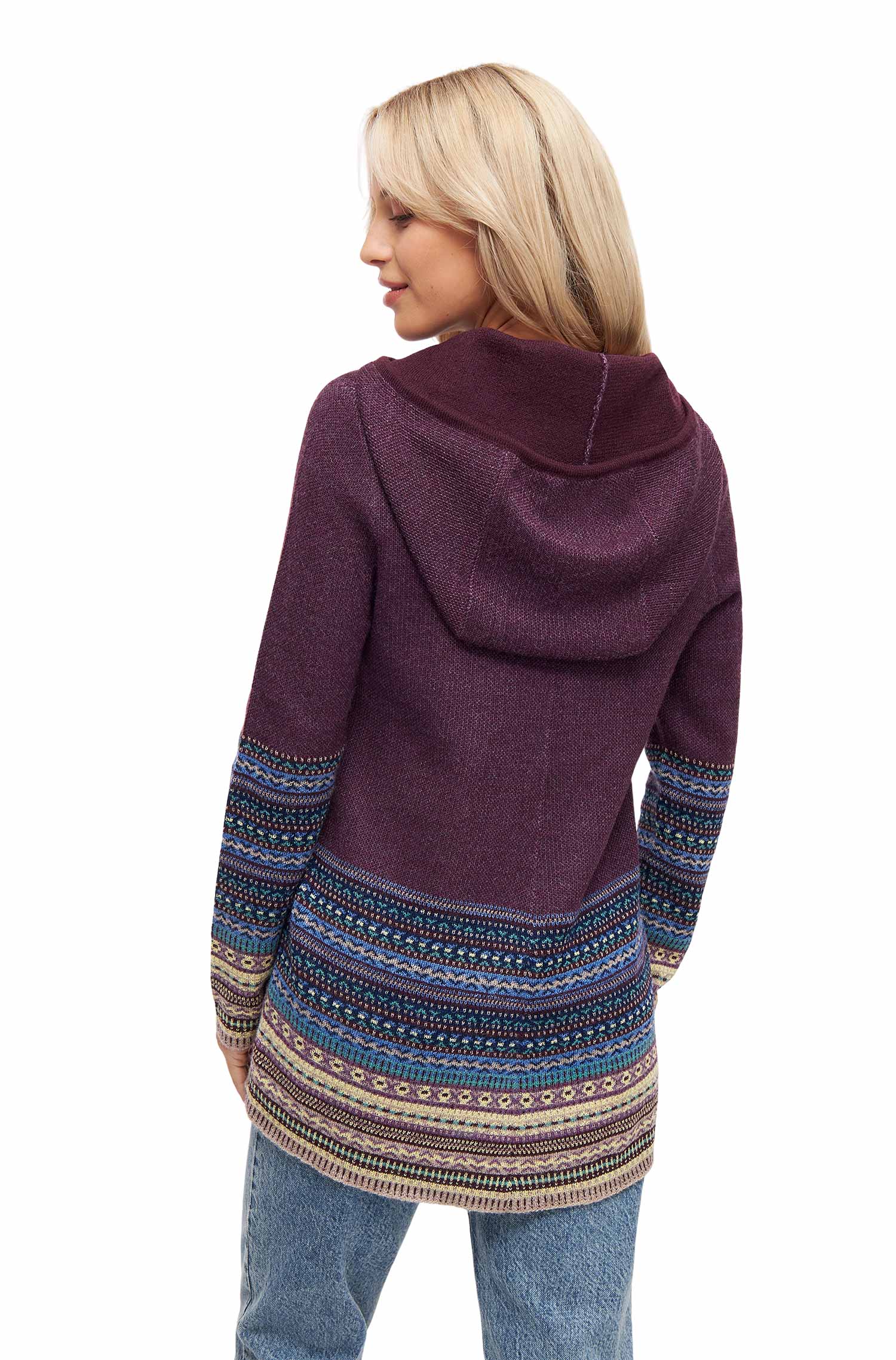 Alpaka Kapuzen Pullover DILAYA aus 100% Baby Alpaka