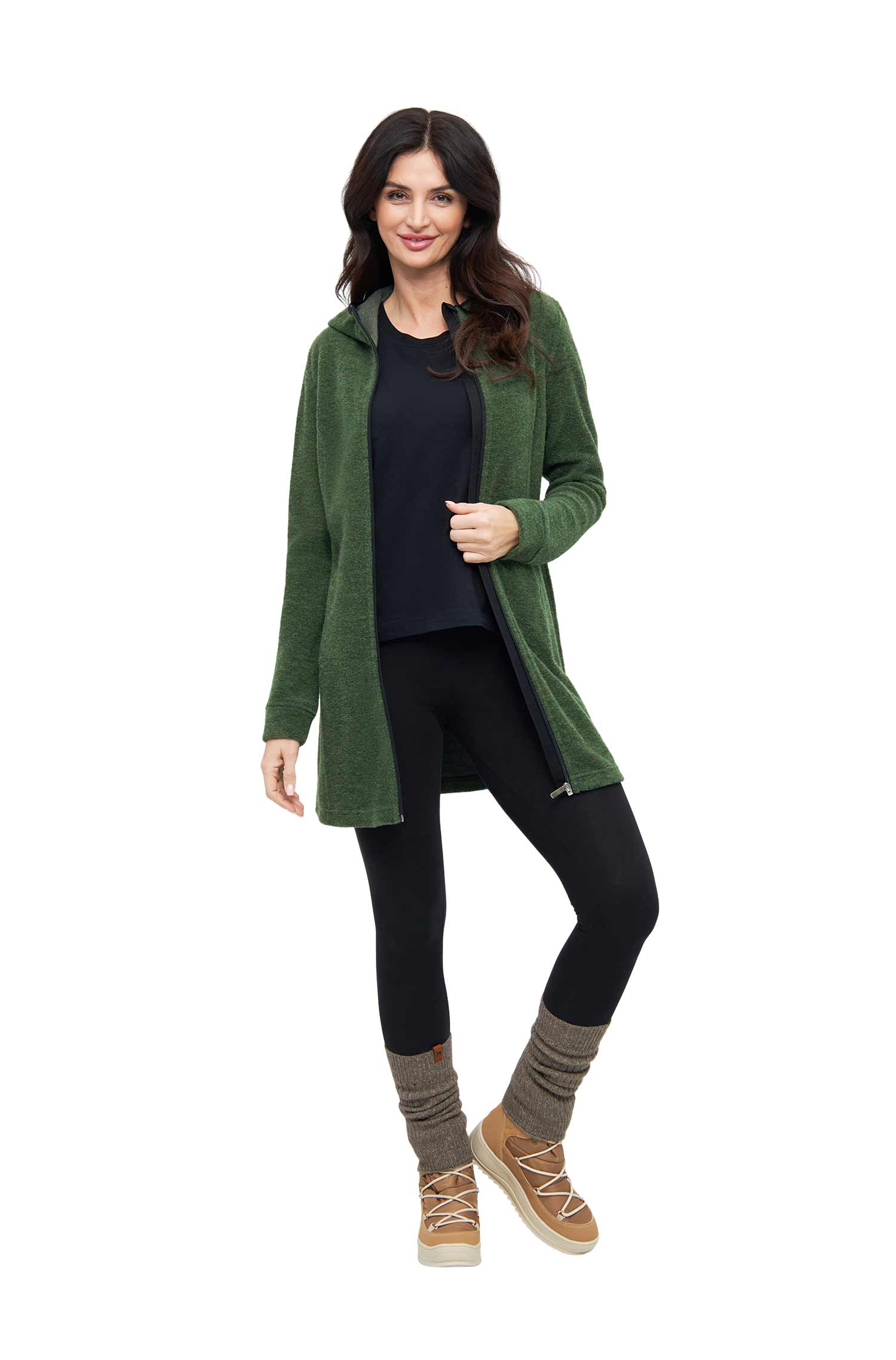 Alpaka Kapuzenmantel APU FLEECE