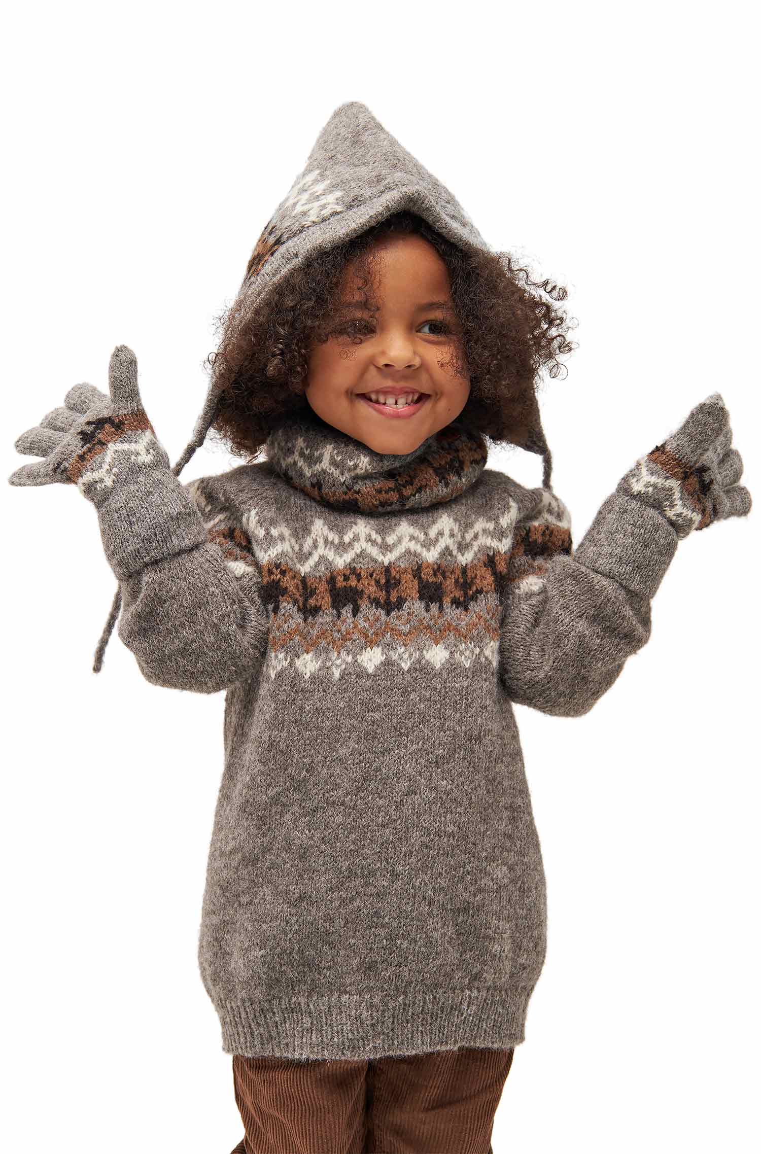 Alpaka Kinder Pullover NATURA aus 100% ungefärbtem Alpaka
