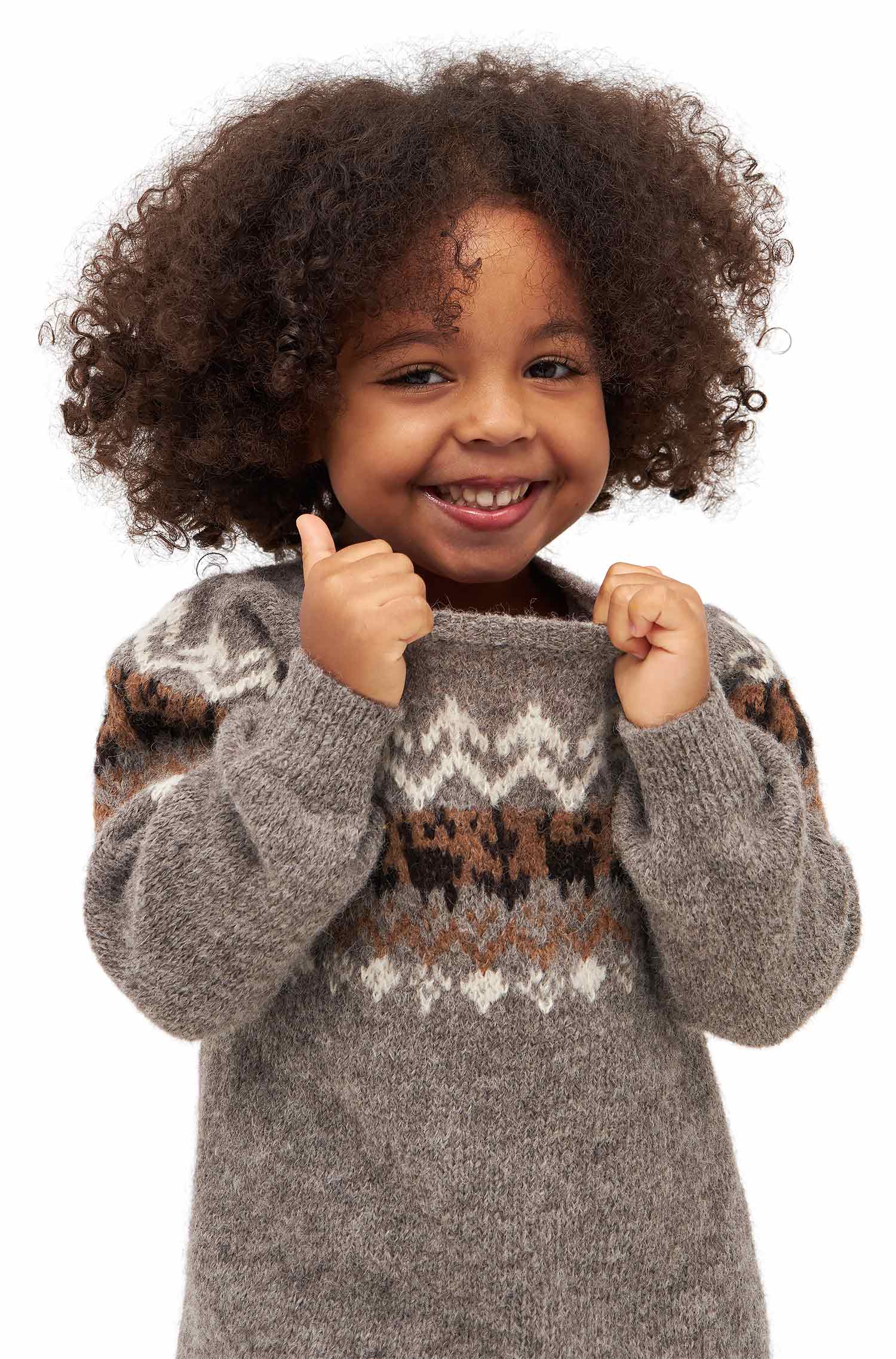 Alpaka Kinder Pullover NATURA aus 100% ungefärbtem Alpaka