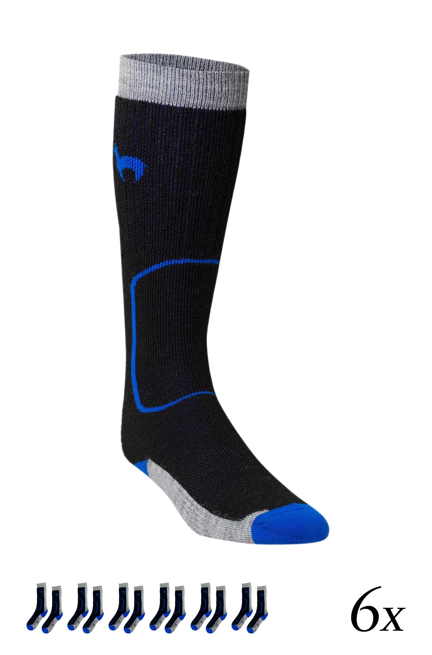 Alpaca KIDS SKI SOCKS 6-pack made from alpaca wool mix