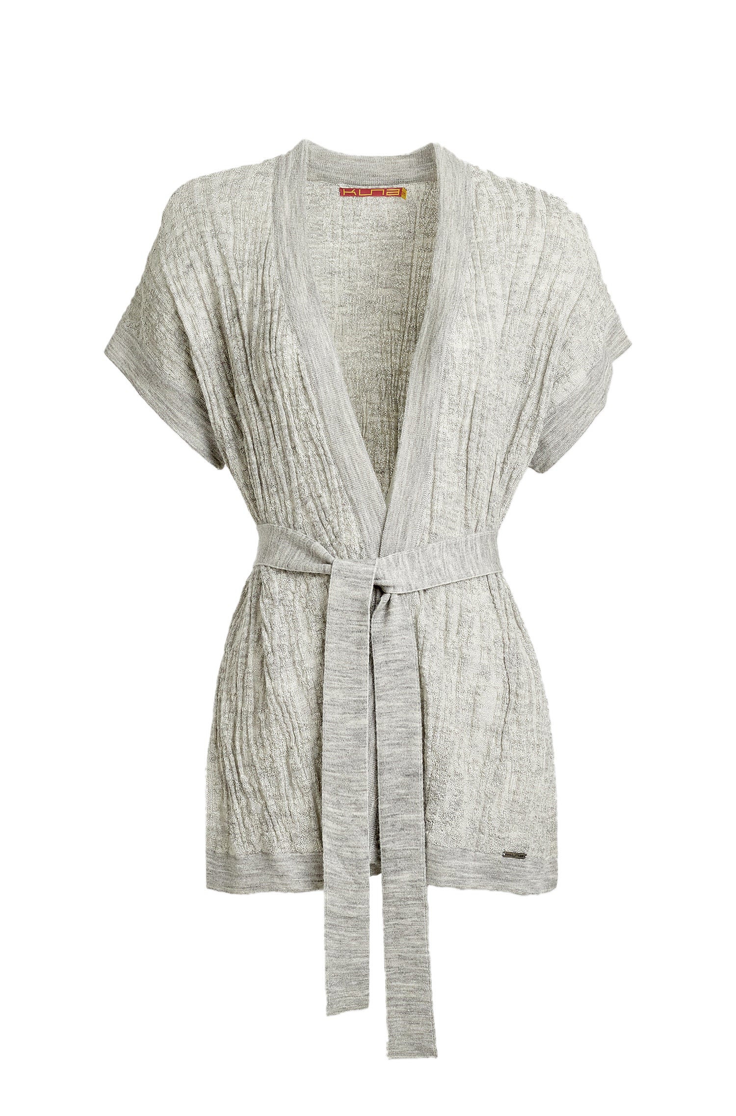 Alpaka Kurzarm-Cardigan WATERMELON aus Baby Alpaka & Seide