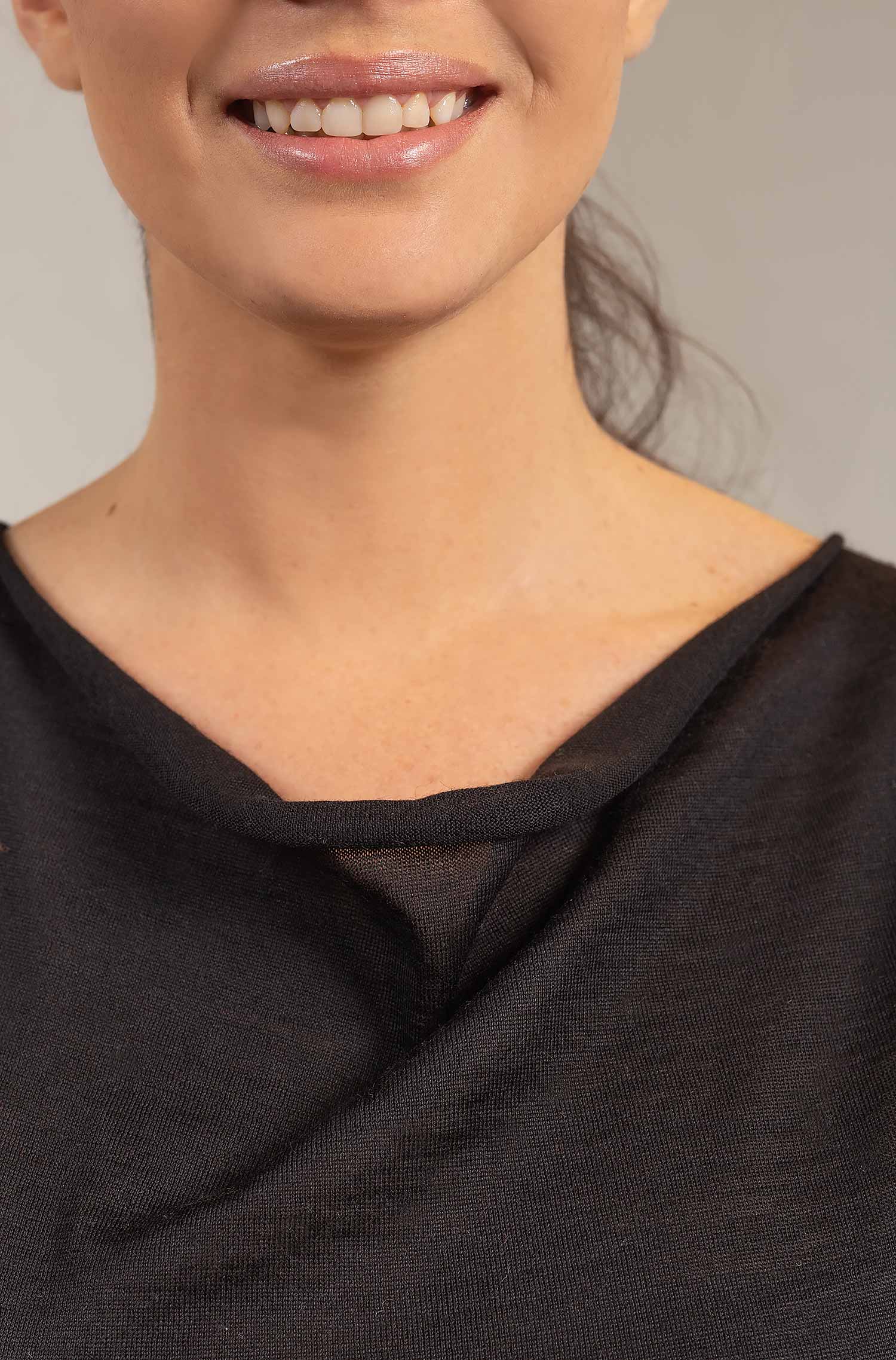 Alpaka Kurzarm Pullover USHUAIA aus Baby Alpaka und Seide