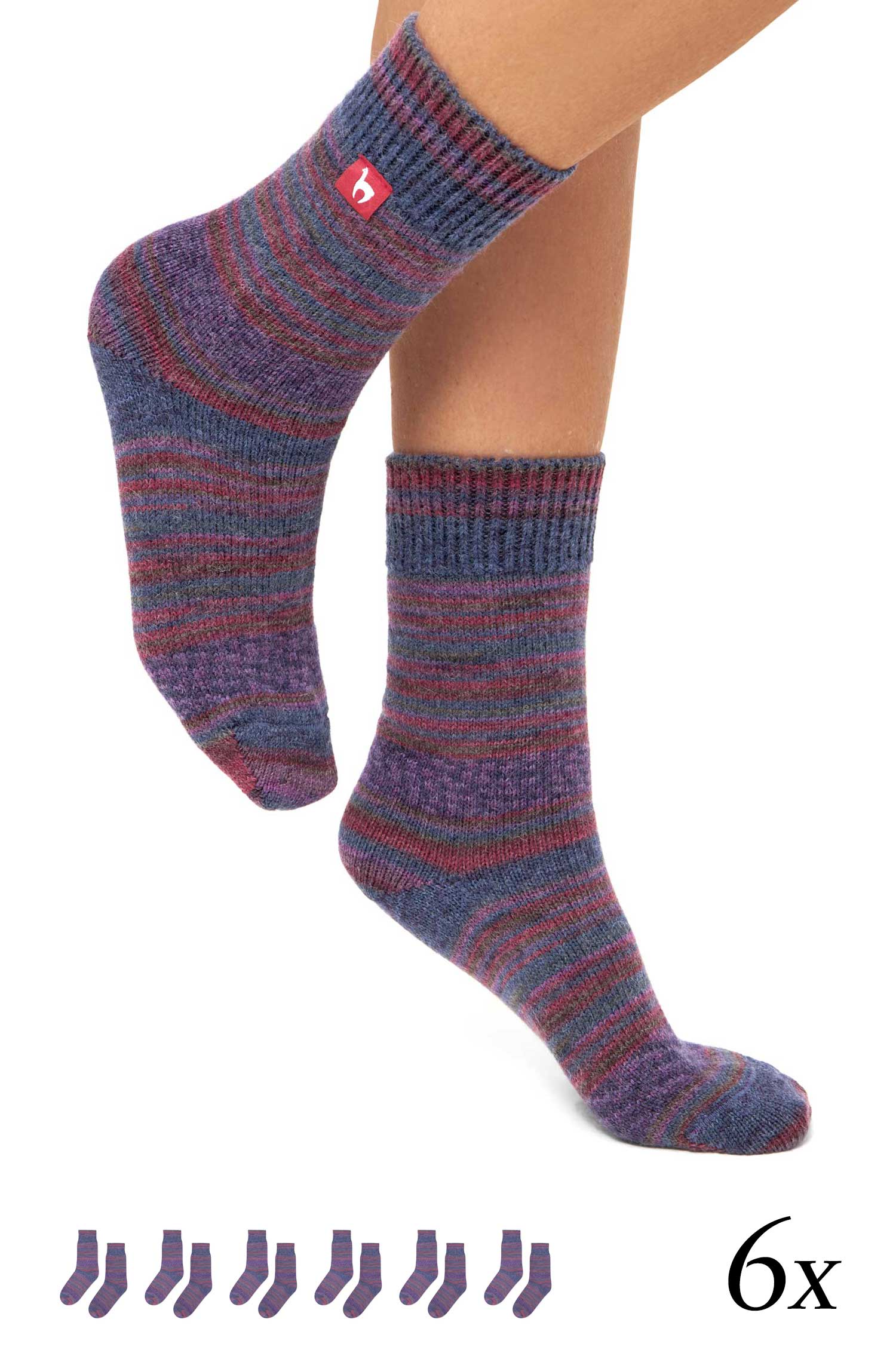 Alpaka Kuschel-Socken HARMONY - 6er Pack aus Alpaka-Wolle-Mix
