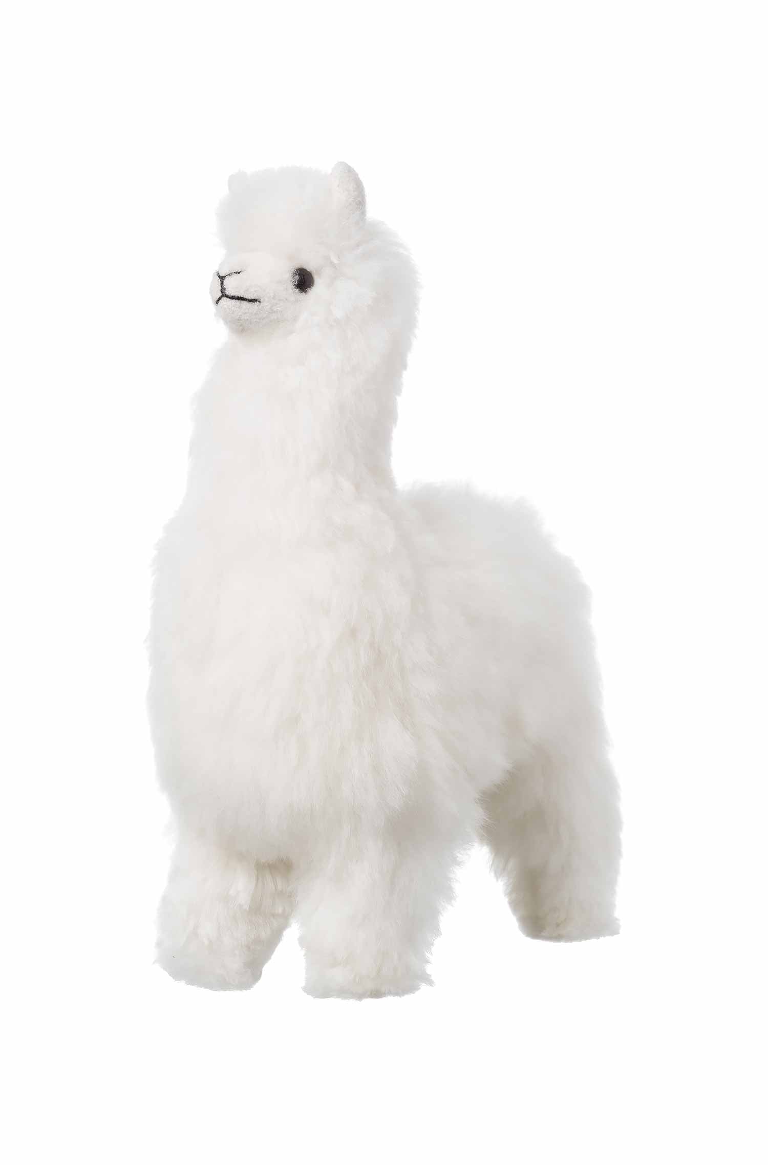 ANIMAL EN FOURRURE CÂLINE D'ALPAGA (30cm) en fourrure d'alpaga