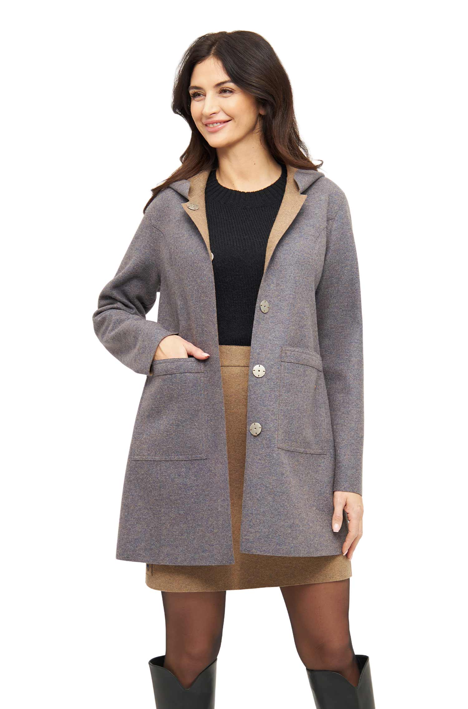 Alpaka Mantel COSTA aus Baby Alpaka-Merino-Mix