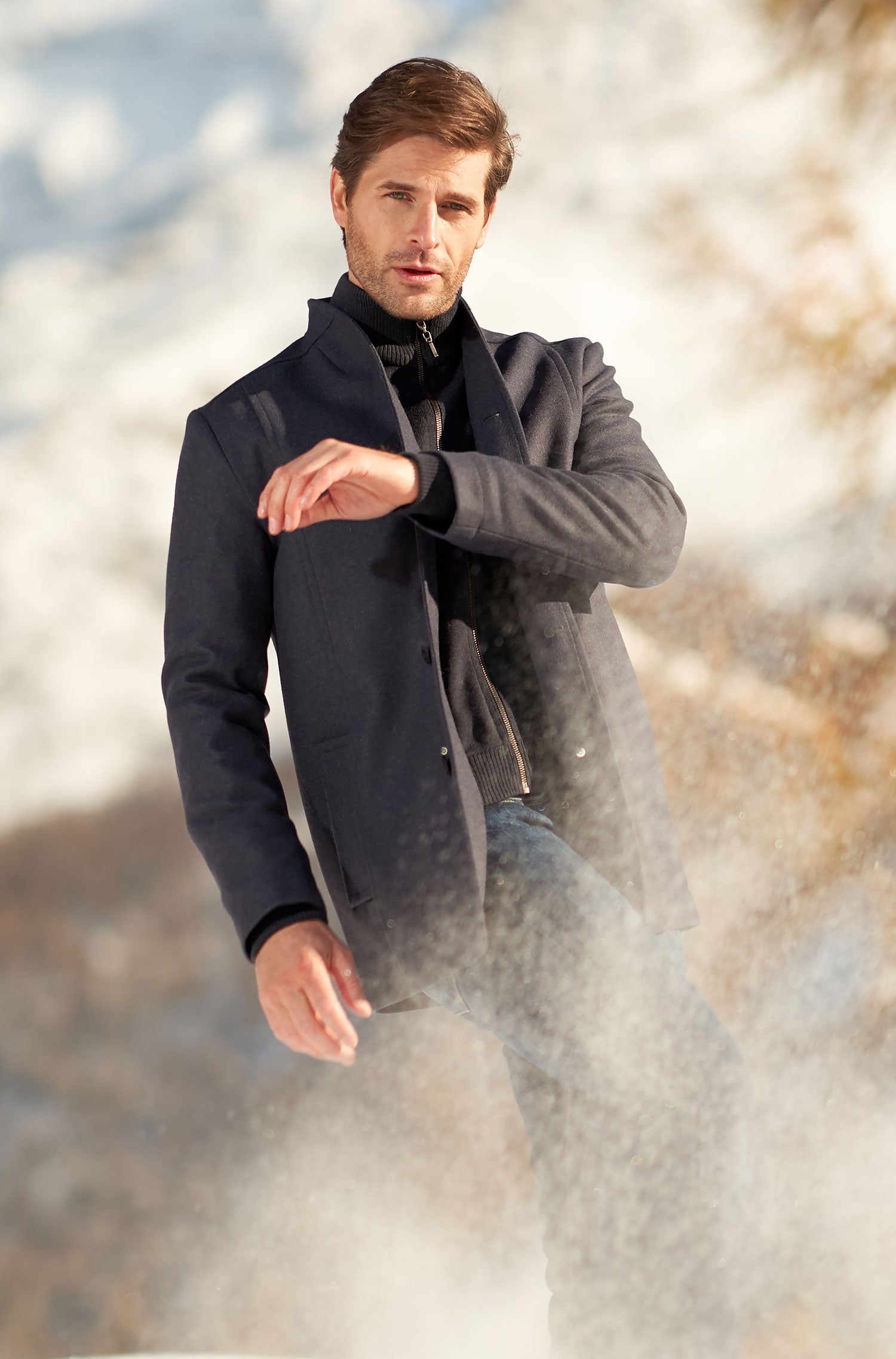 Alpaka Mantel PABLO aus Alpaka und Woll-Mix