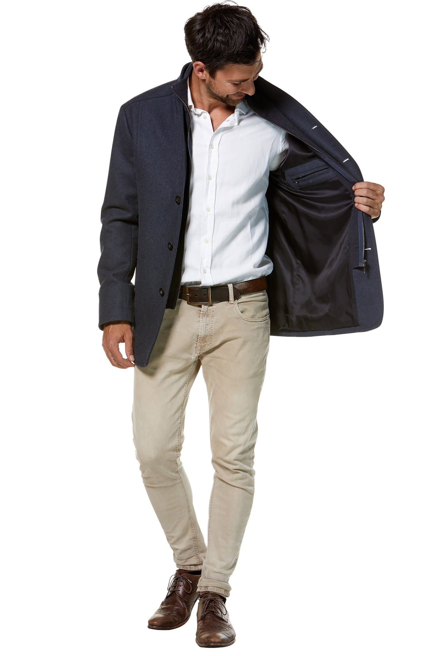 Alpaka Mantel PABLO aus Alpaka und Woll-Mix