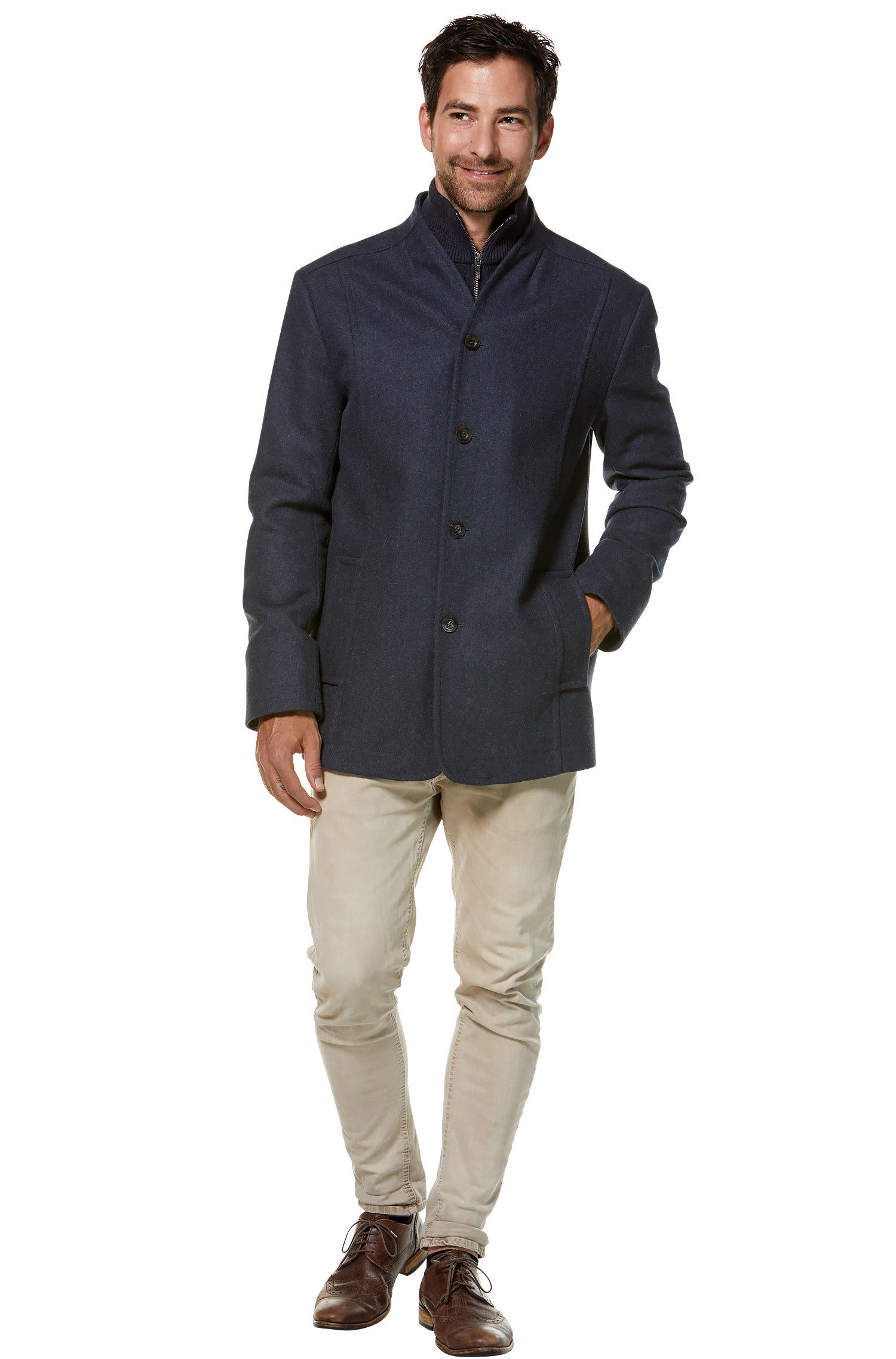 Alpaka Mantel PABLO aus Alpaka und Woll-Mix