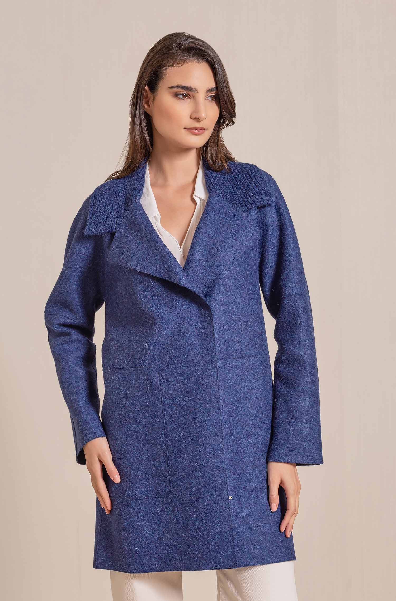 Alpaka Mantel VEGAS aus Alpaka und Wolle