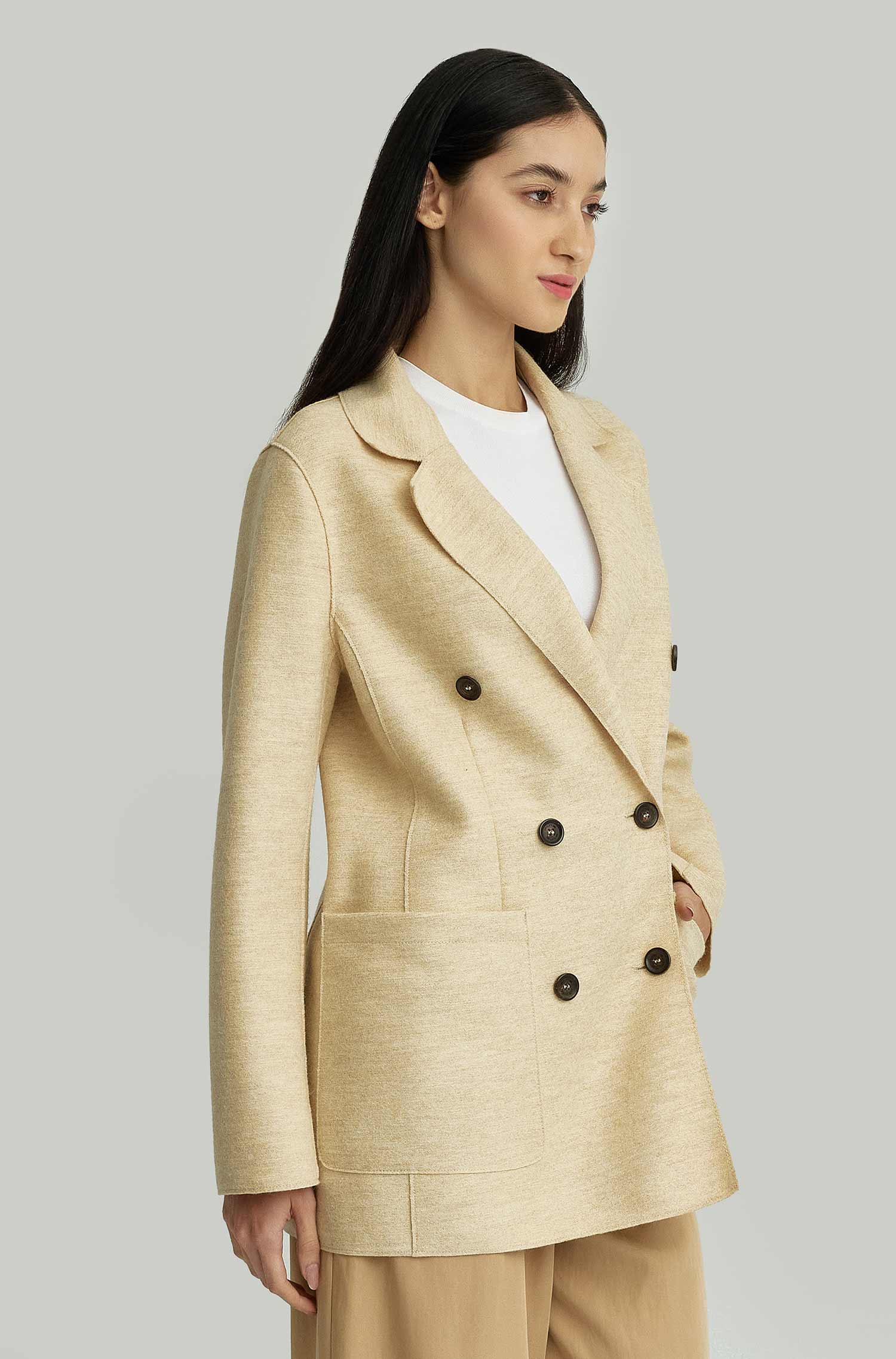 Manteau en alpaga YVREA en baby alpaga & laine