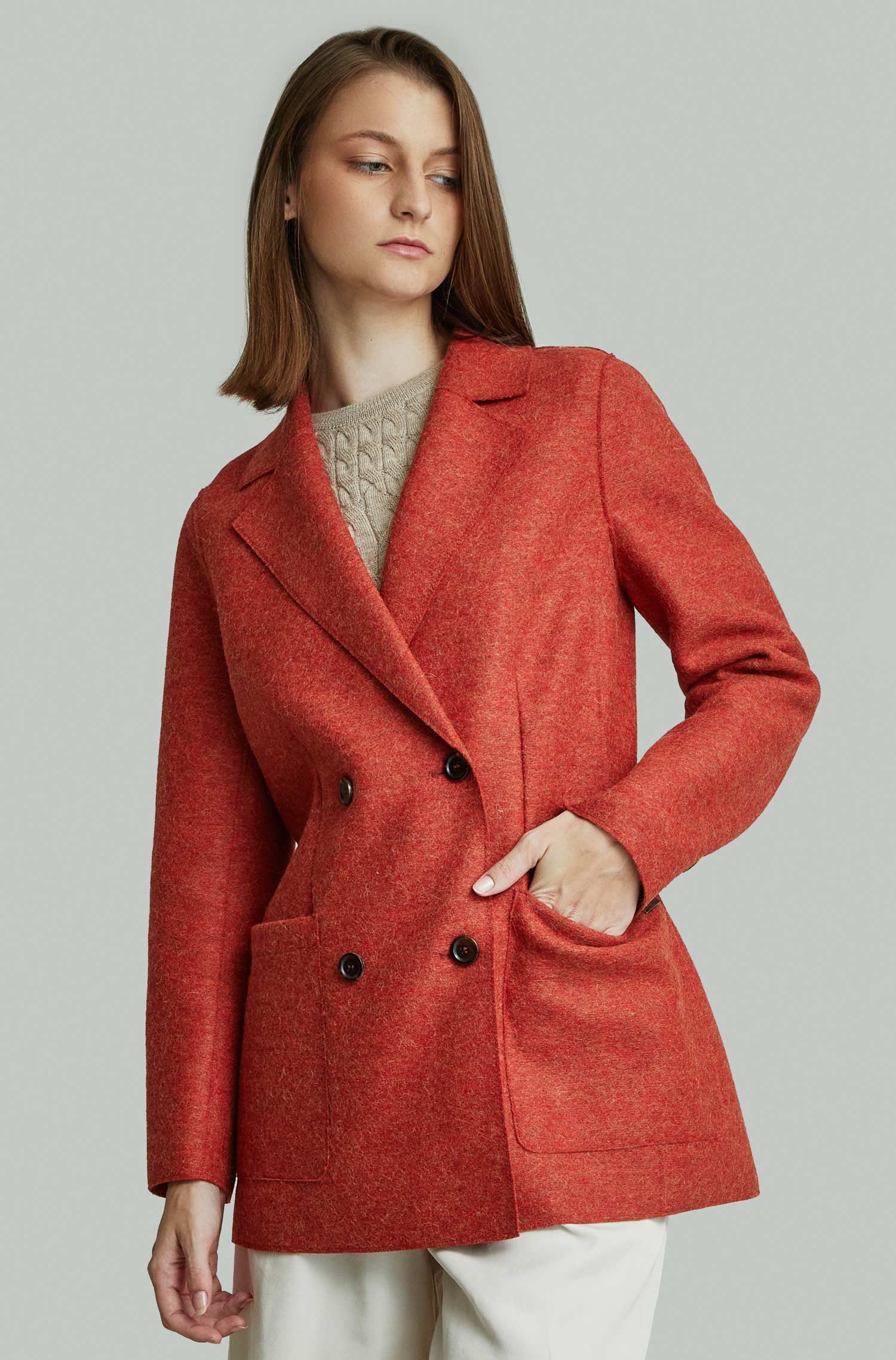 Manteau en alpaga YVREA en baby alpaga & laine