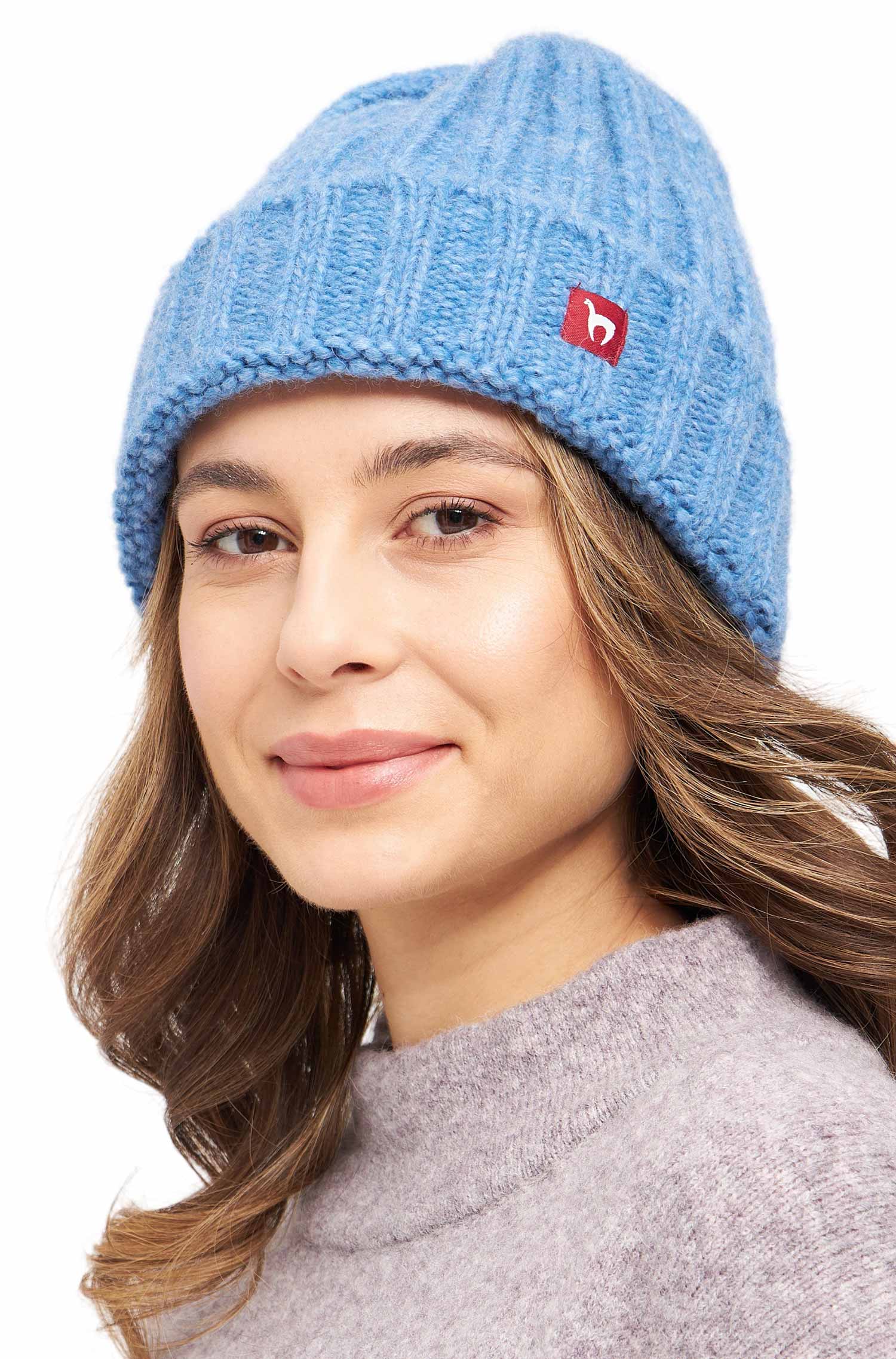 Bonnet en alpaga BIANCA en mélange de baby alpaga et de laine
