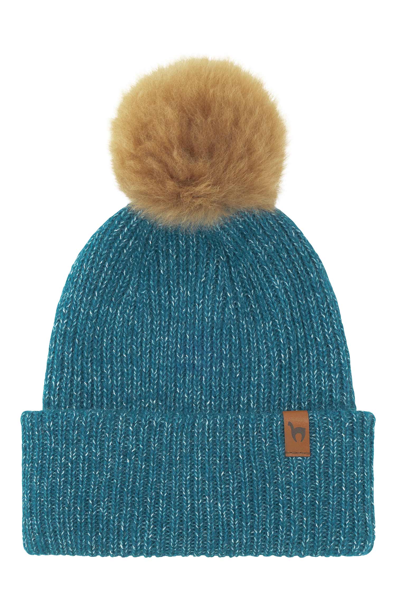 Alpaka Mütze PACA mit Bommel aus Baby Alpaka-Merino-Mix