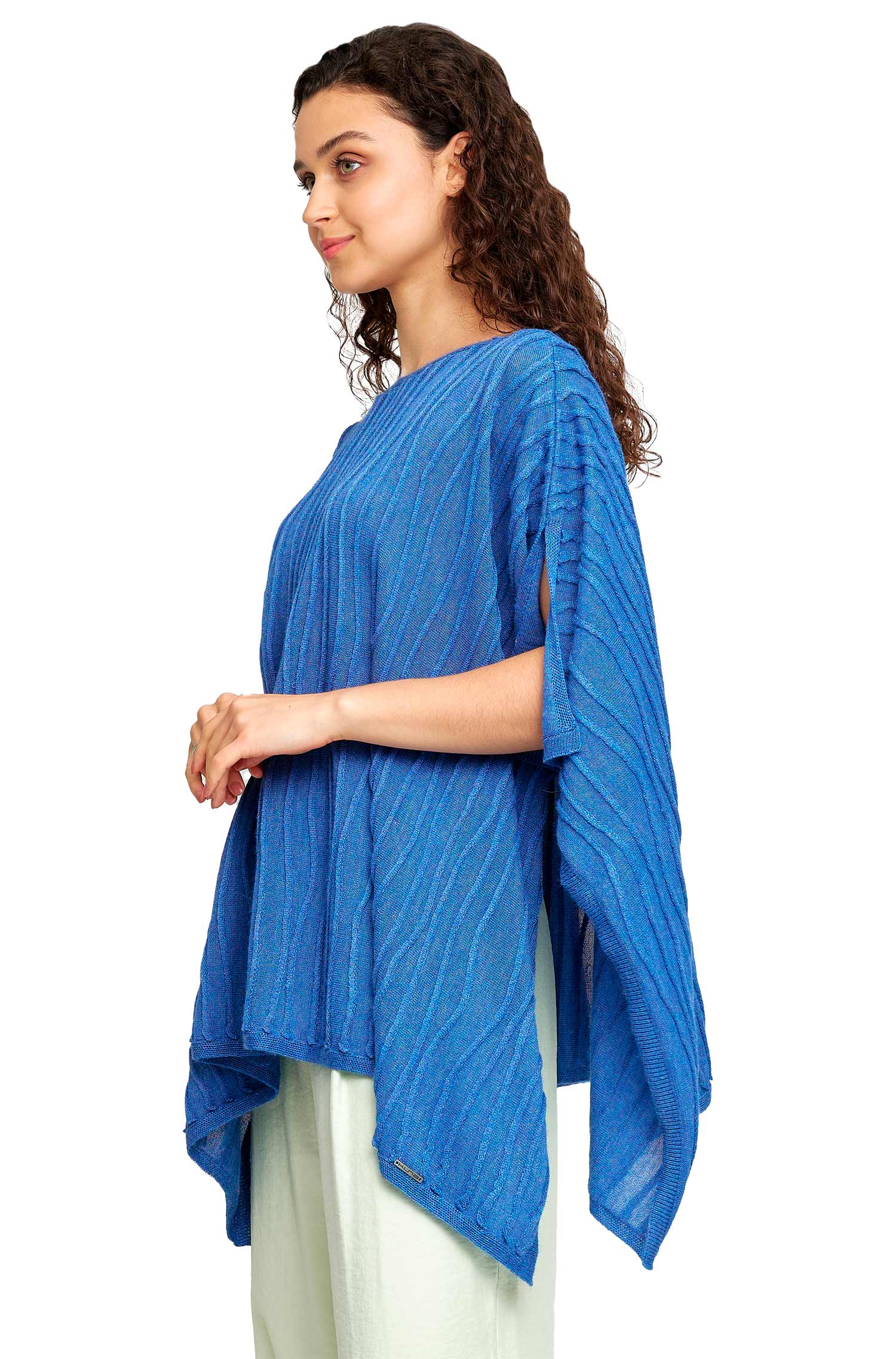 Poncho en alpaga WICHITA en baby alpaga & soie