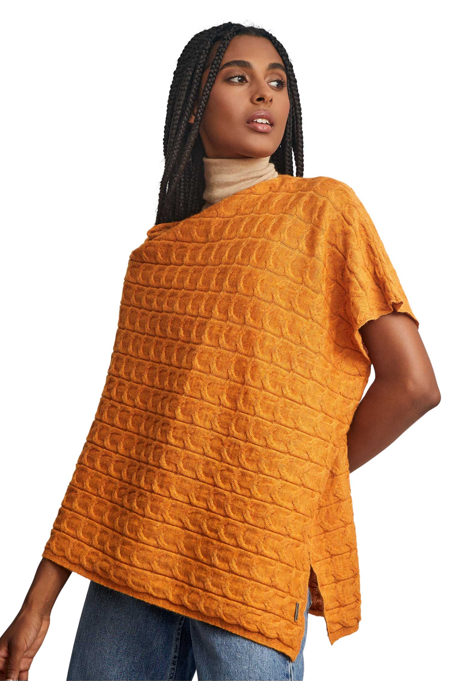 Alpaka Poncho WILLOW aus 100% Baby Alpaka