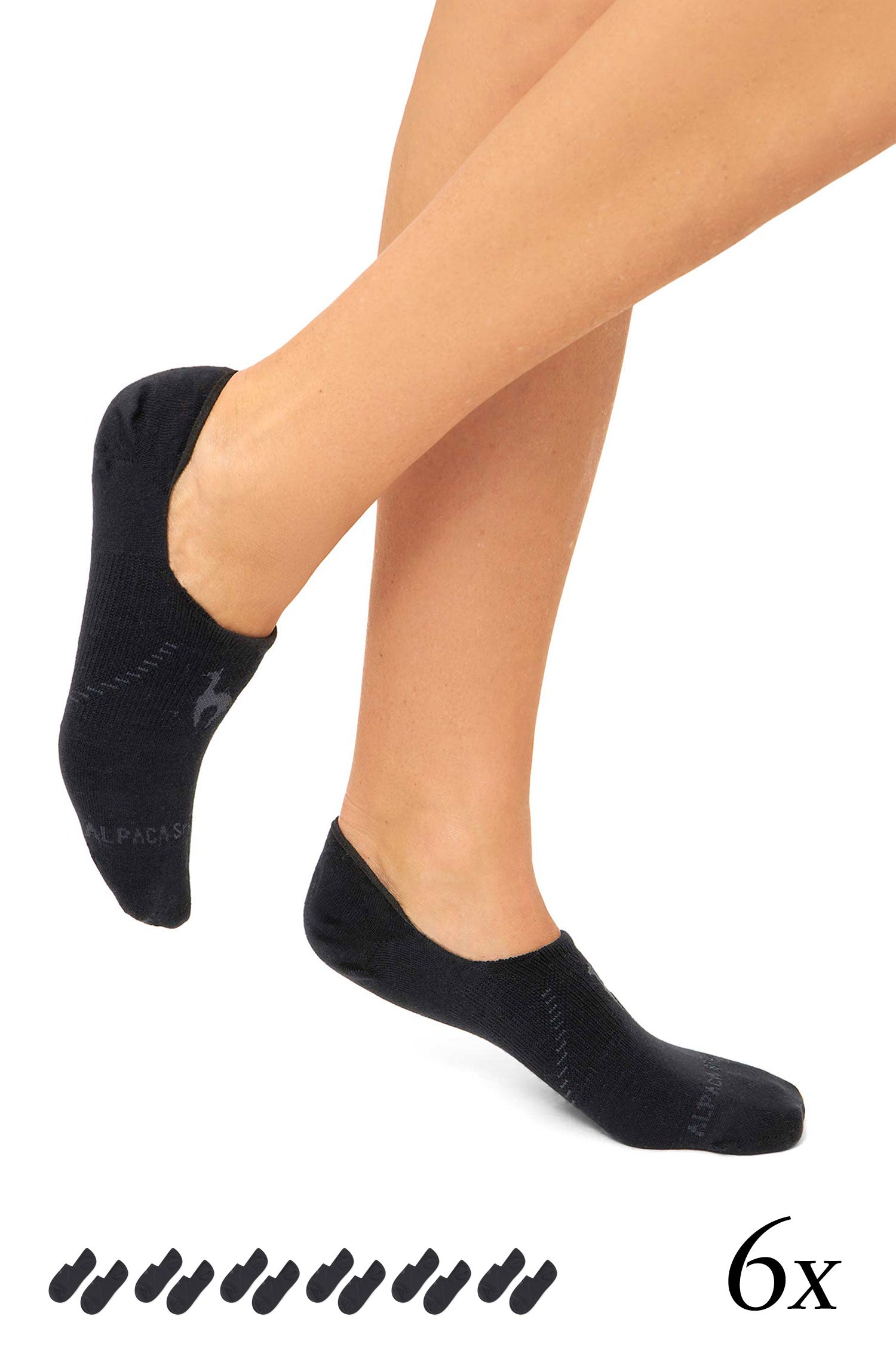 Alpaka Premium SLIPPER-SOCKEN 6er Pack aus Baby-Alpaka-Pima-Mix