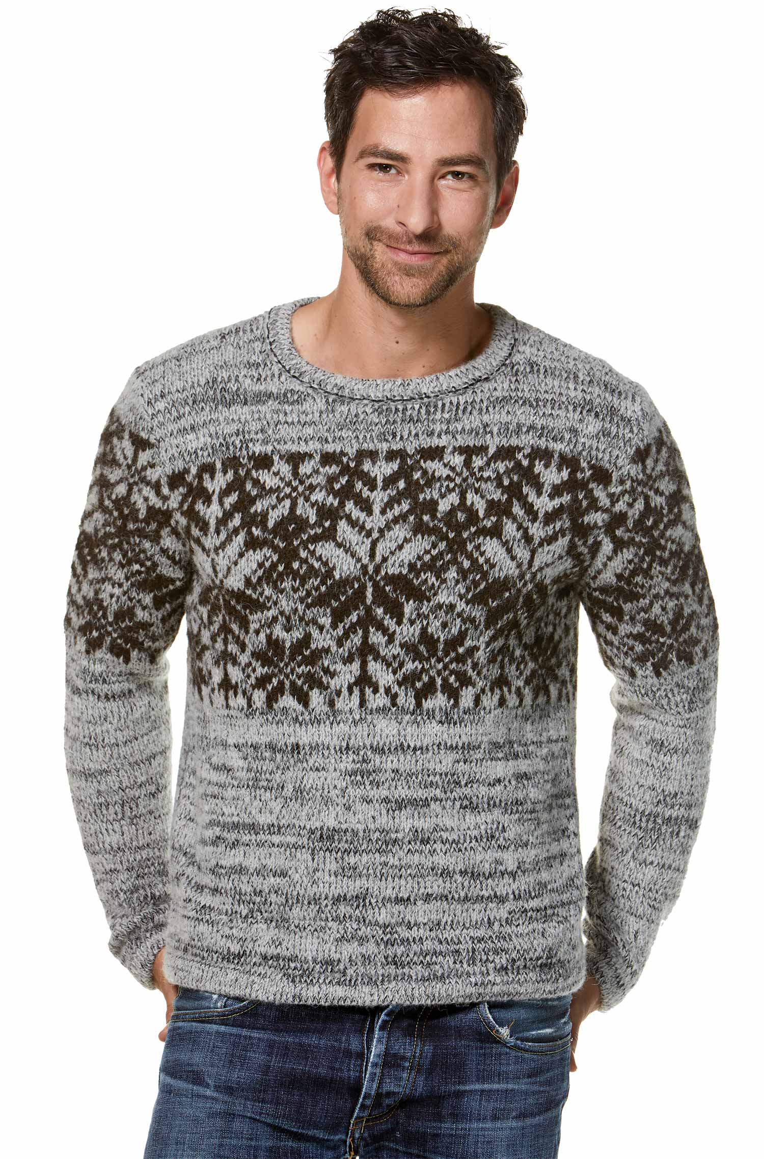 Herren Pullover aus 100% Alpaka Wolle - weich & wärmend