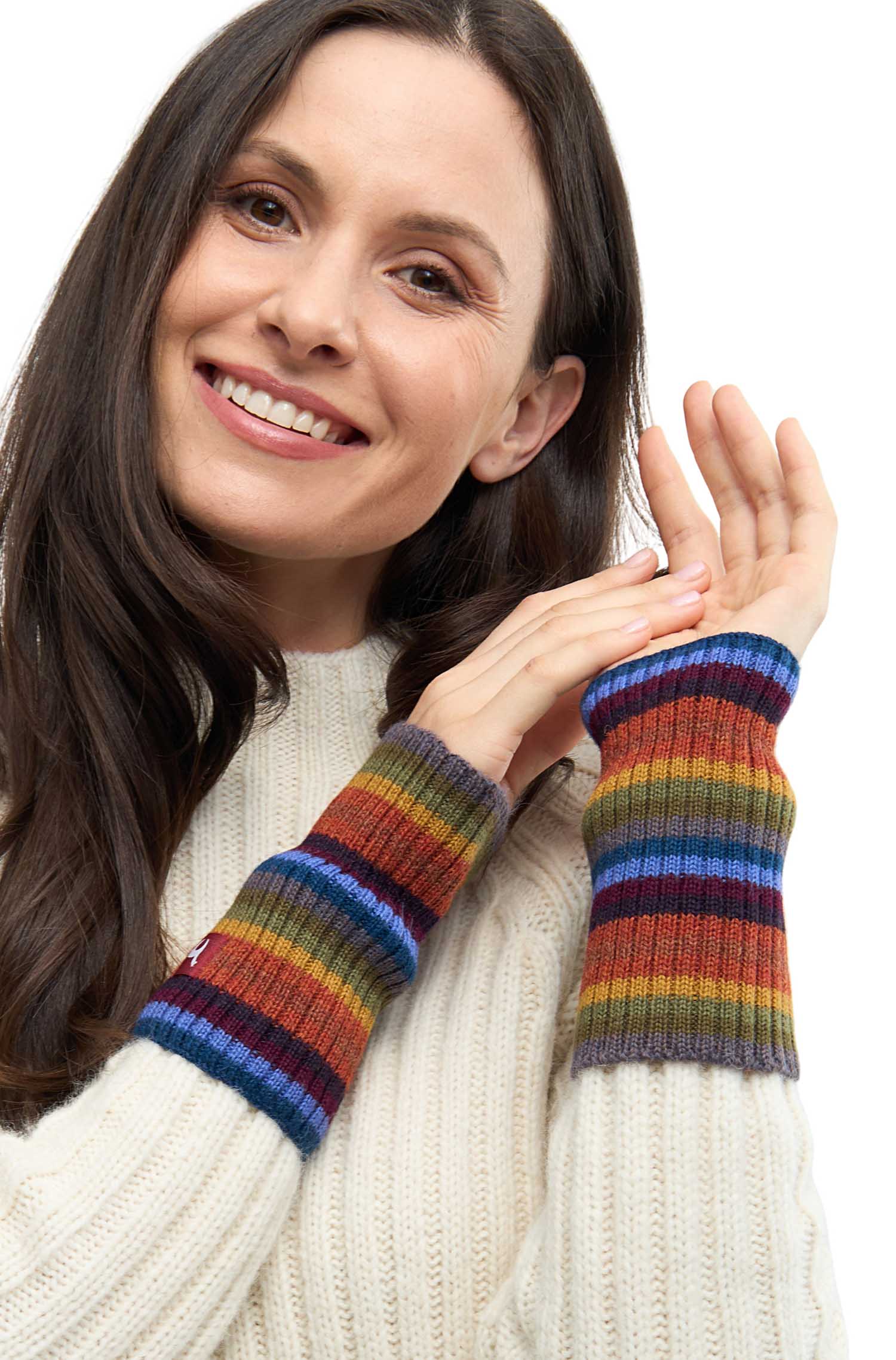 Alpaka Pulswärmer ARCO IRIS aus 100% Baby Alpaka