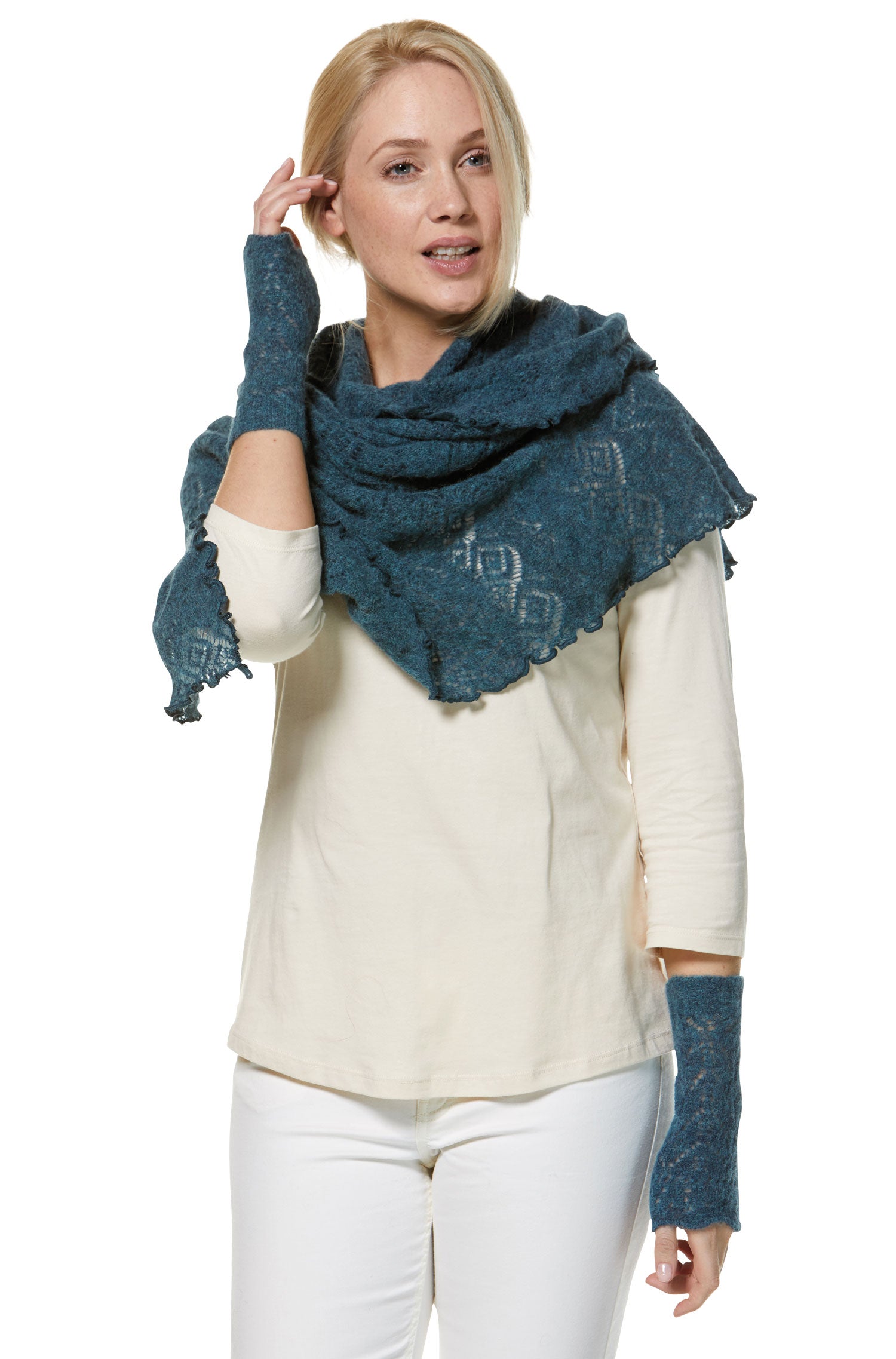 Alpaka Pulswärmer HADIA aus 55% Baby Alpaka & 26% Merino