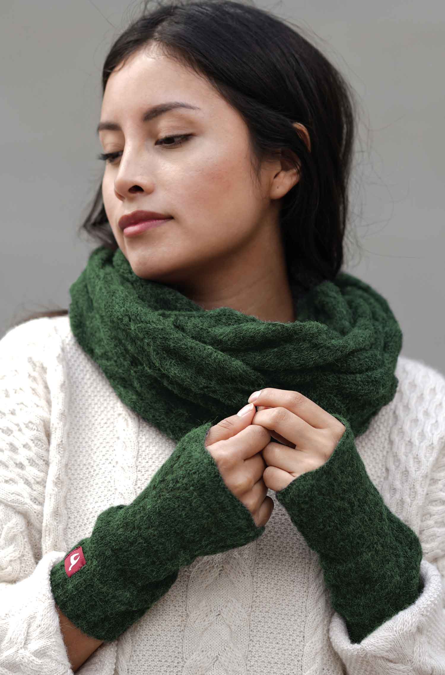 Alpaka Pulswärmer HADIA aus 55% Baby Alpaka & 26% Merino