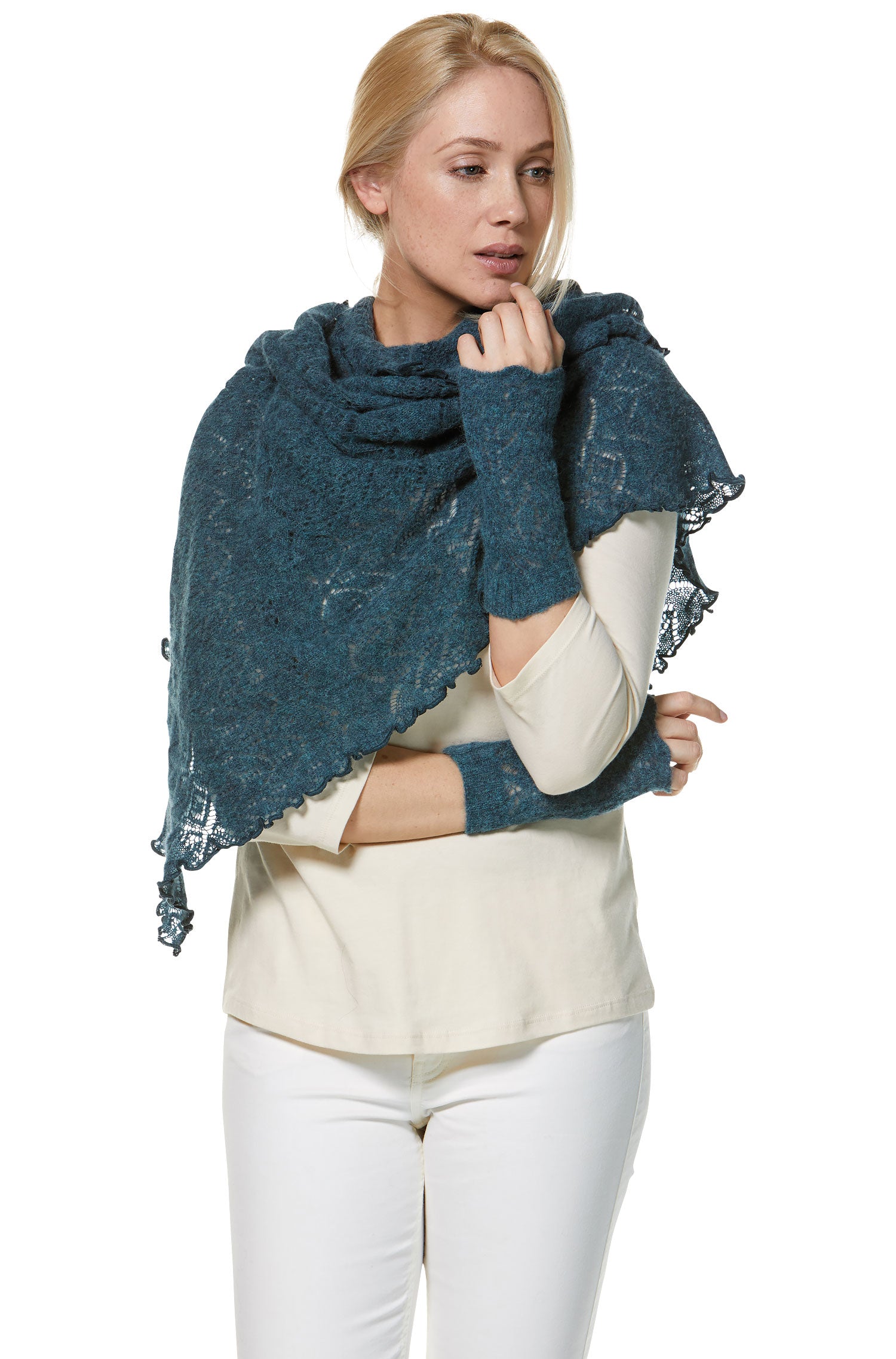 Alpaka Pulswärmer HADIA aus 55% Baby Alpaka & 26% Merino