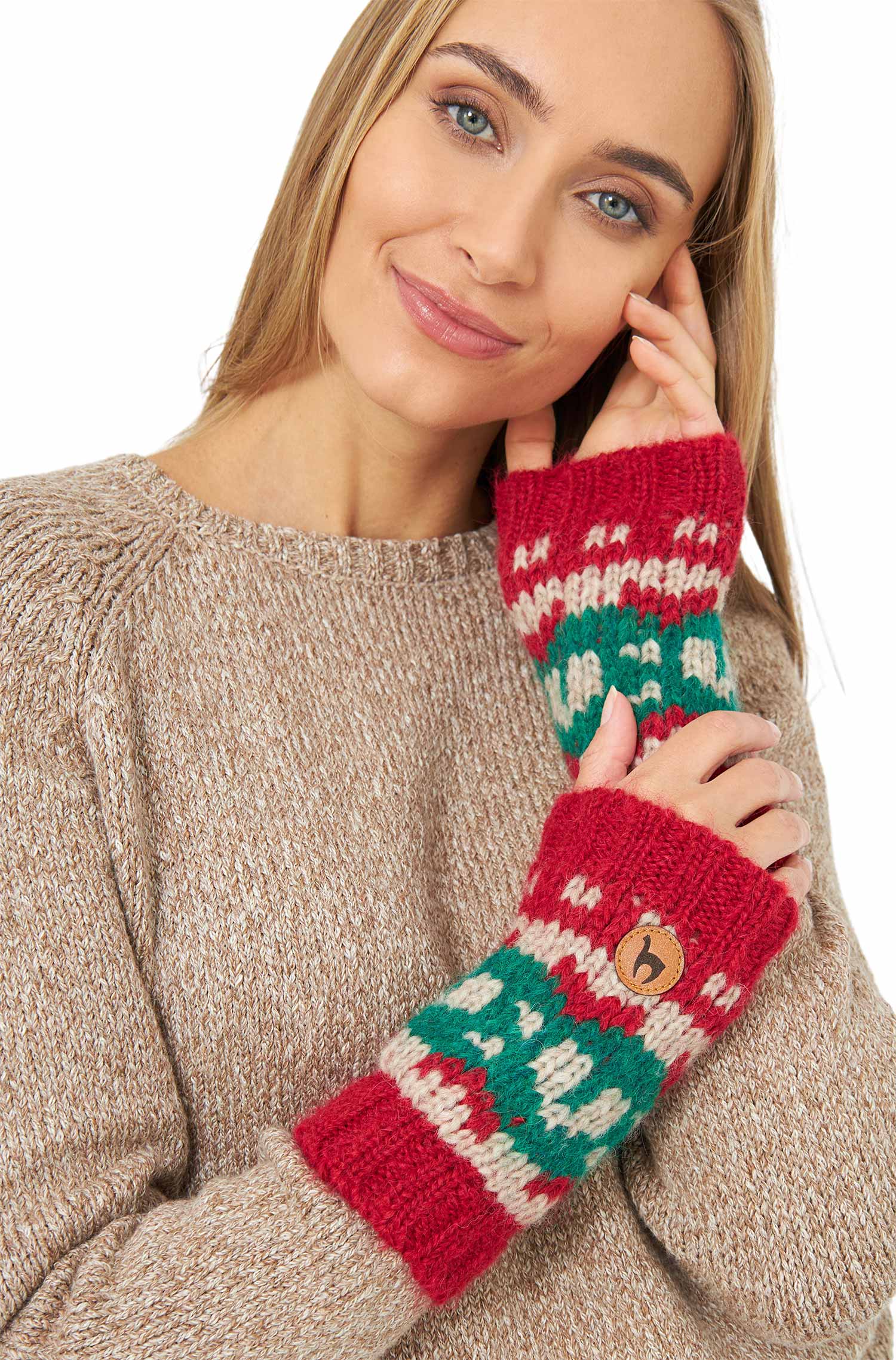 Alpaka Pulswärmer NAVIDAD aus Alpaka-Merino-Mix