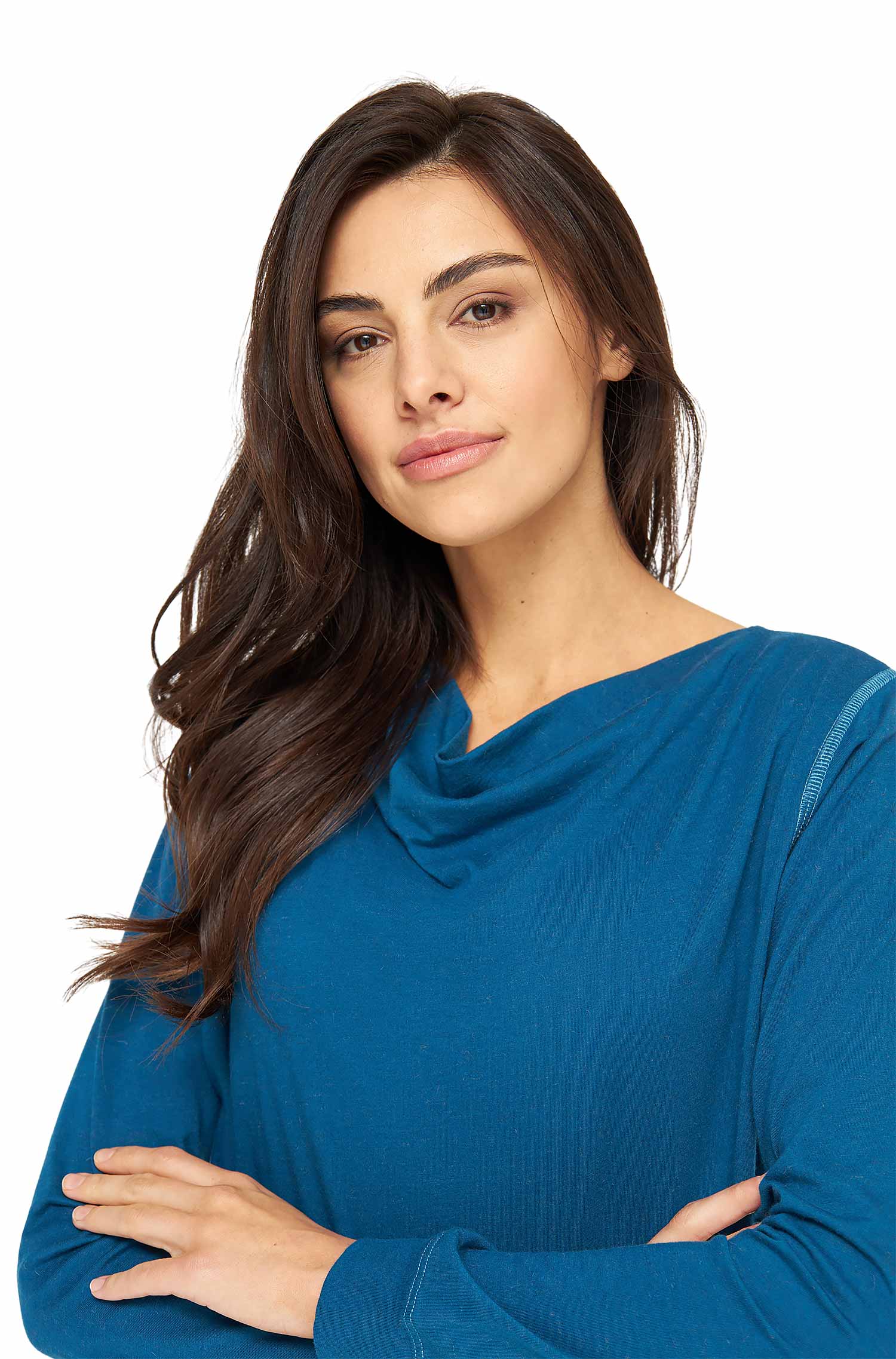 Alpaka Pyjama Damen Oberteil DREAMLINE aus Alpaka-Baumwoll-Mix