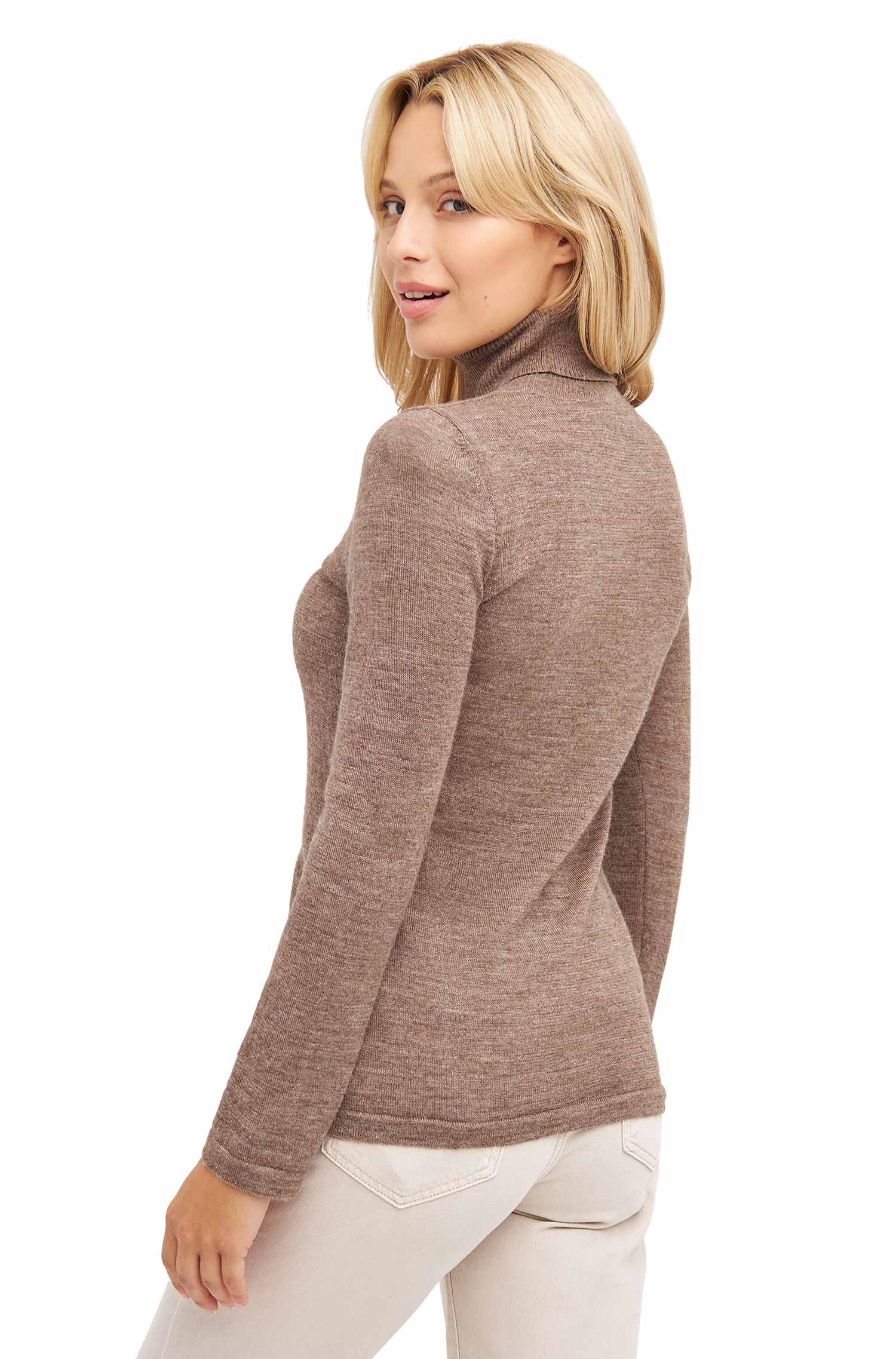 Alpaka Rollkragen Pullover MADAI aus Baby Alpaka und Seide