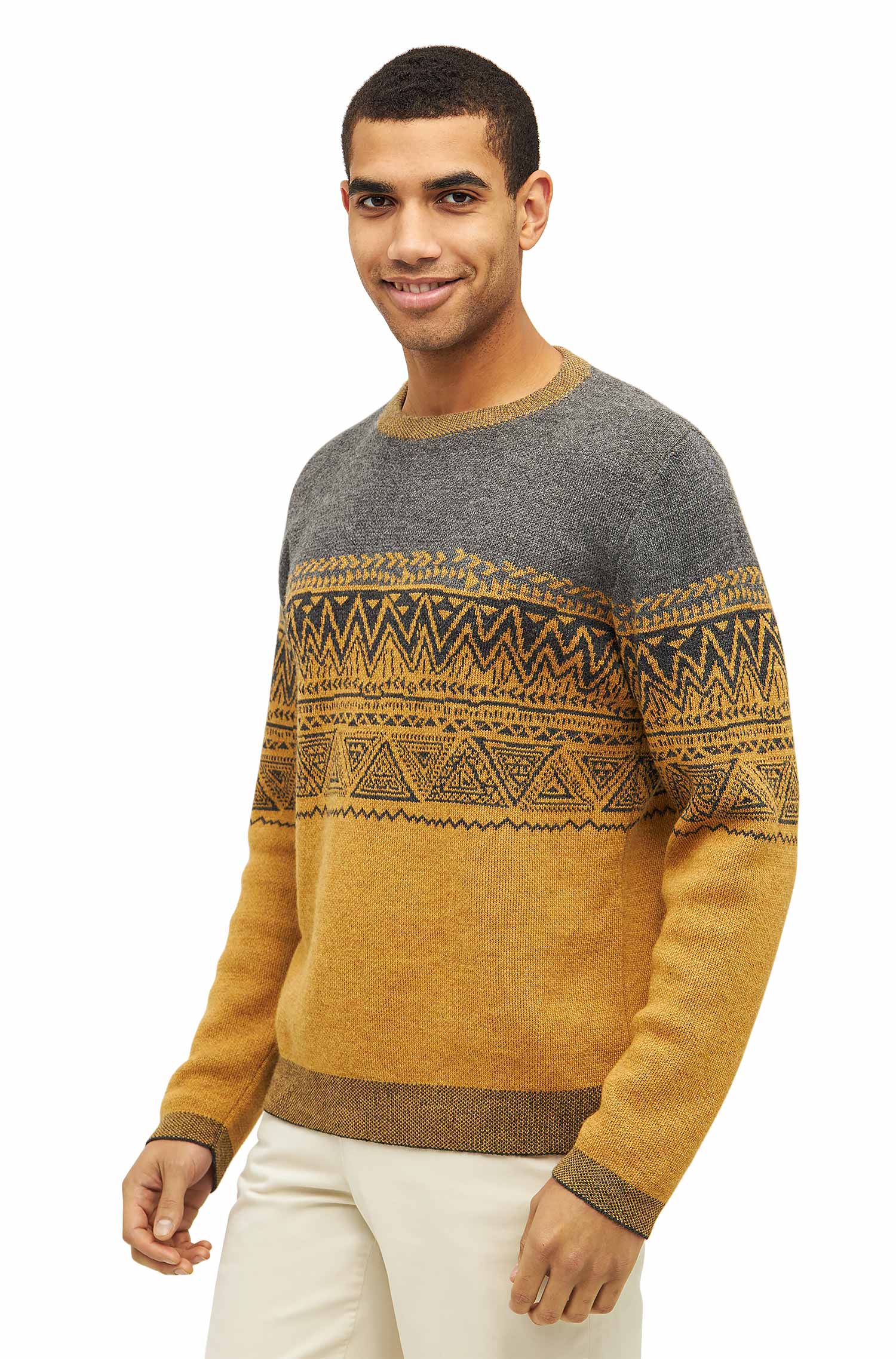 Alpaka Rundhals Pullover GIORGIO aus 100% Baby Alpaka