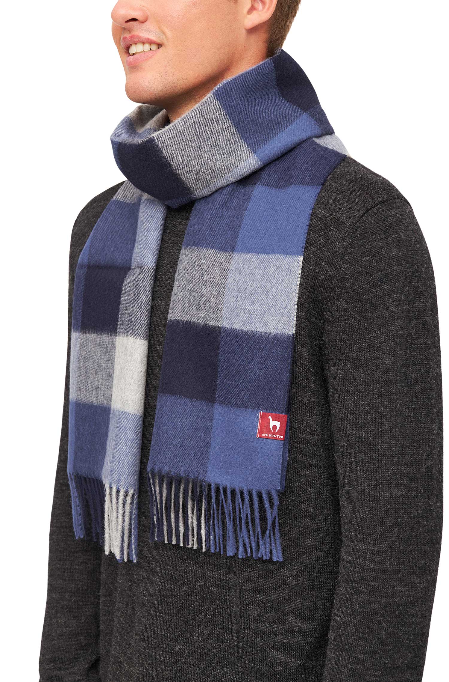 Alpaka Schal KARO aus 100% Baby Alpaka