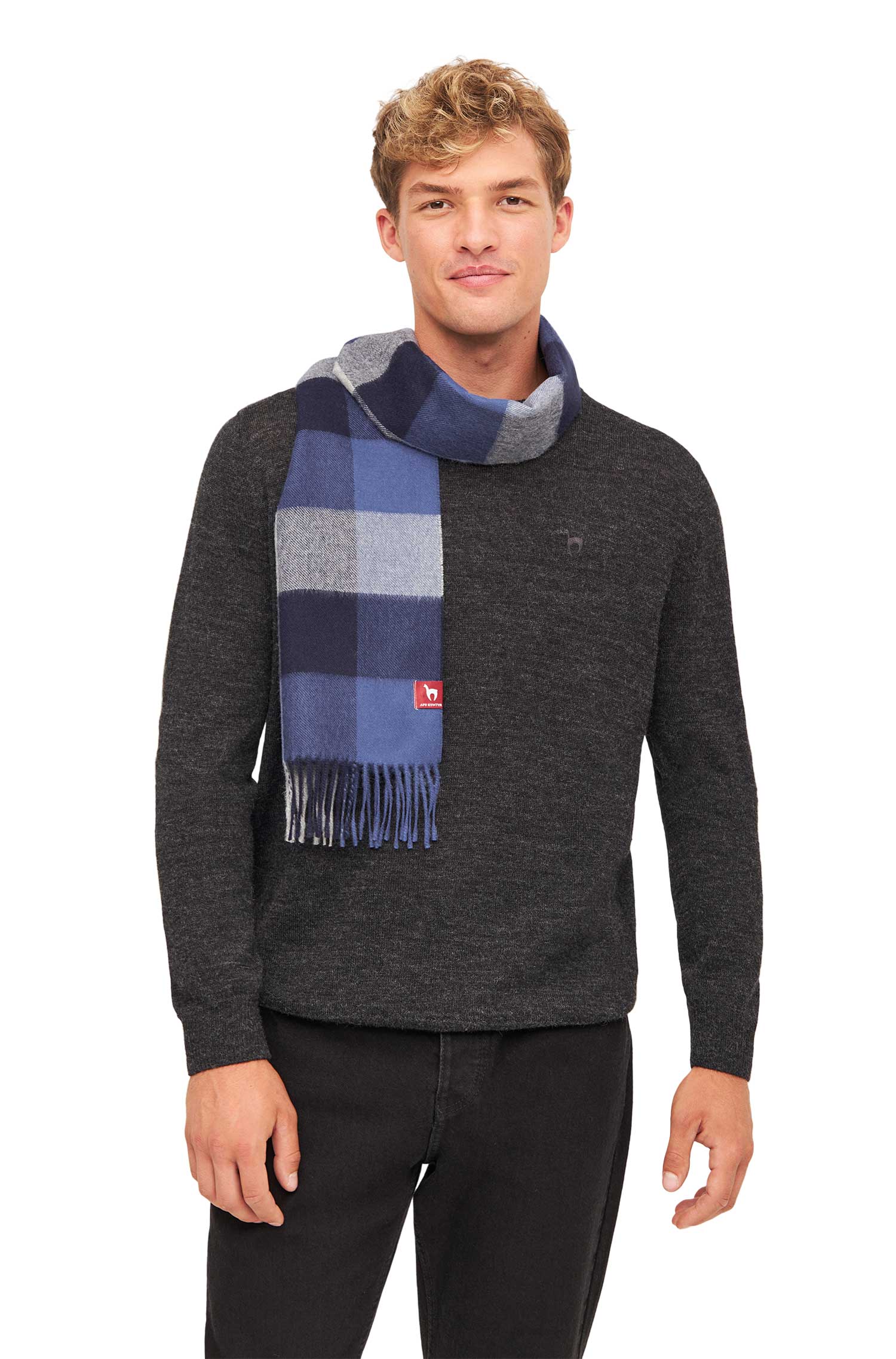 Alpaka Schal KARO aus 100% Baby Alpaka