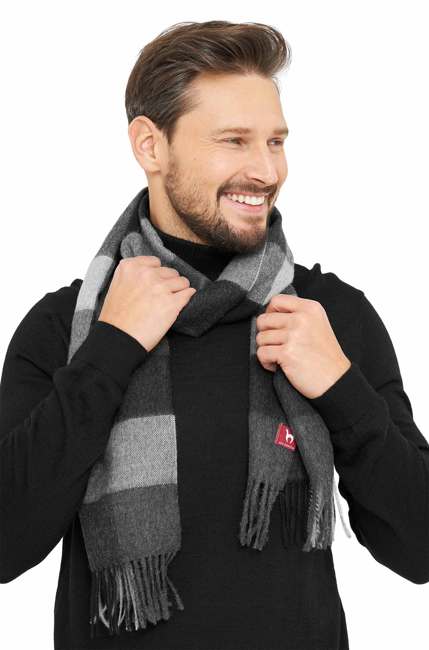 Alpaka Schal KARO aus 100% Baby Alpaka