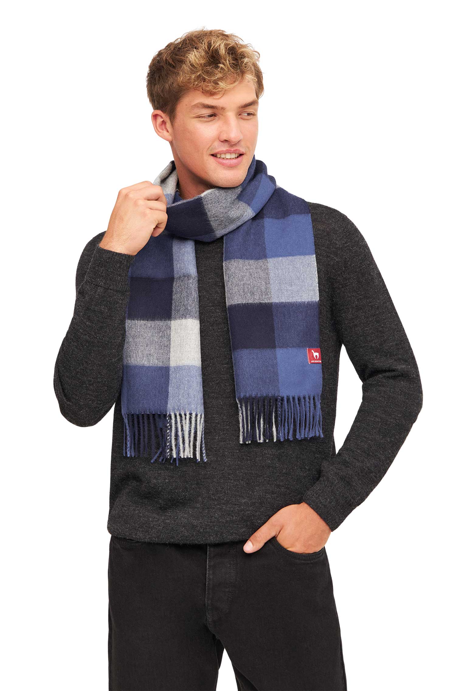 Alpaka Schal KARO aus 100% Baby Alpaka