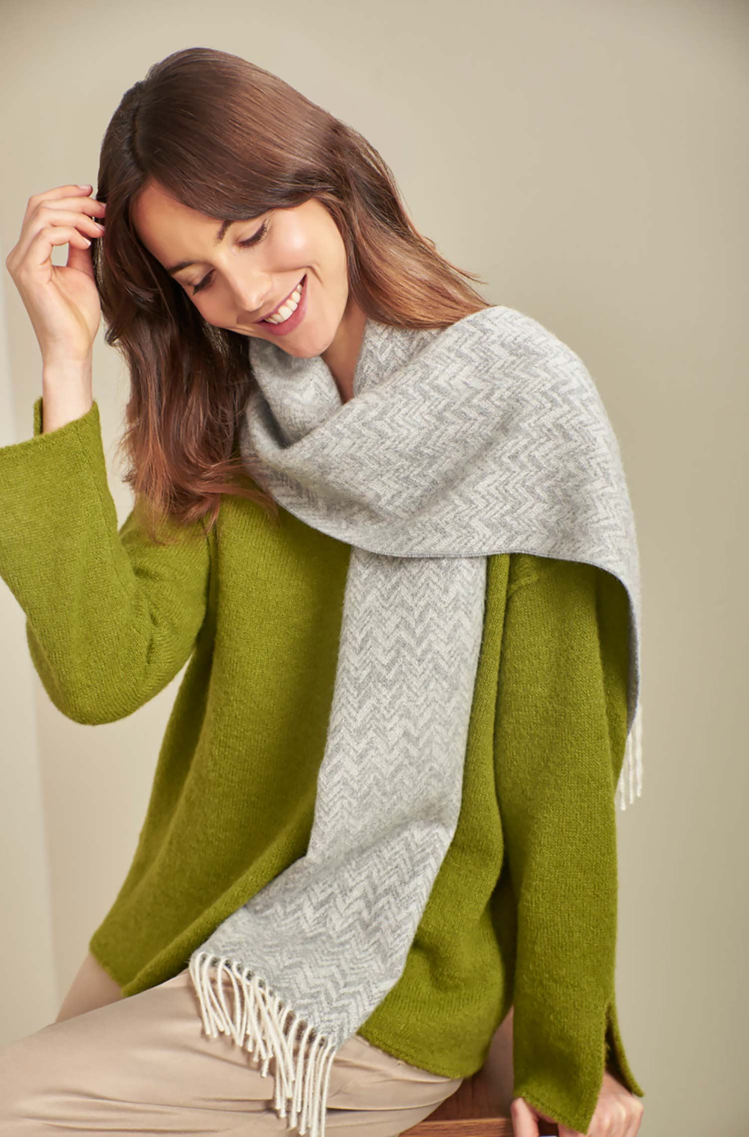 Alpaka Schal SARDA aus 100% Baby Alpaka