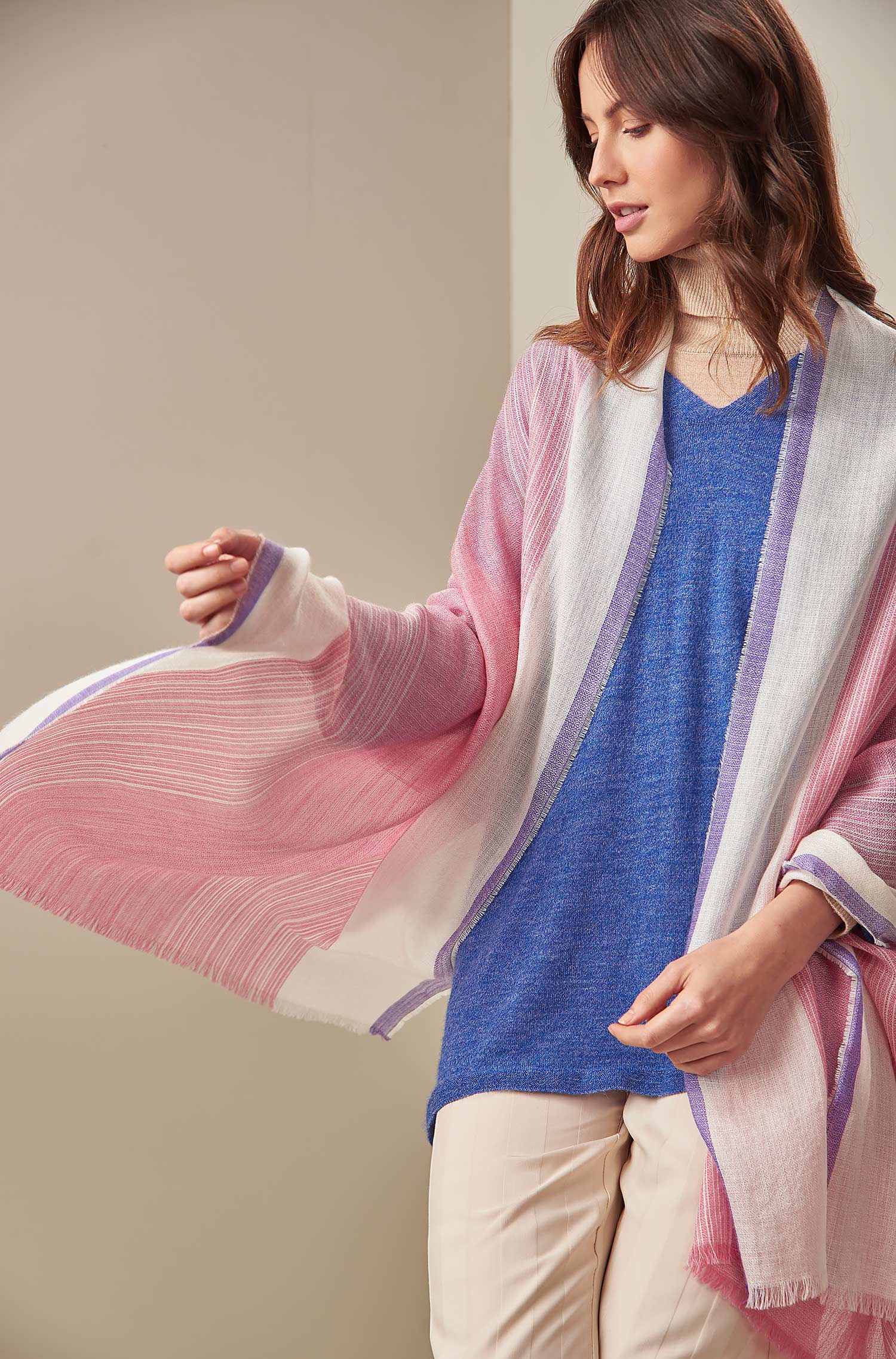 Alpaka Schal UFANA aus Baby Alpaka und Seide