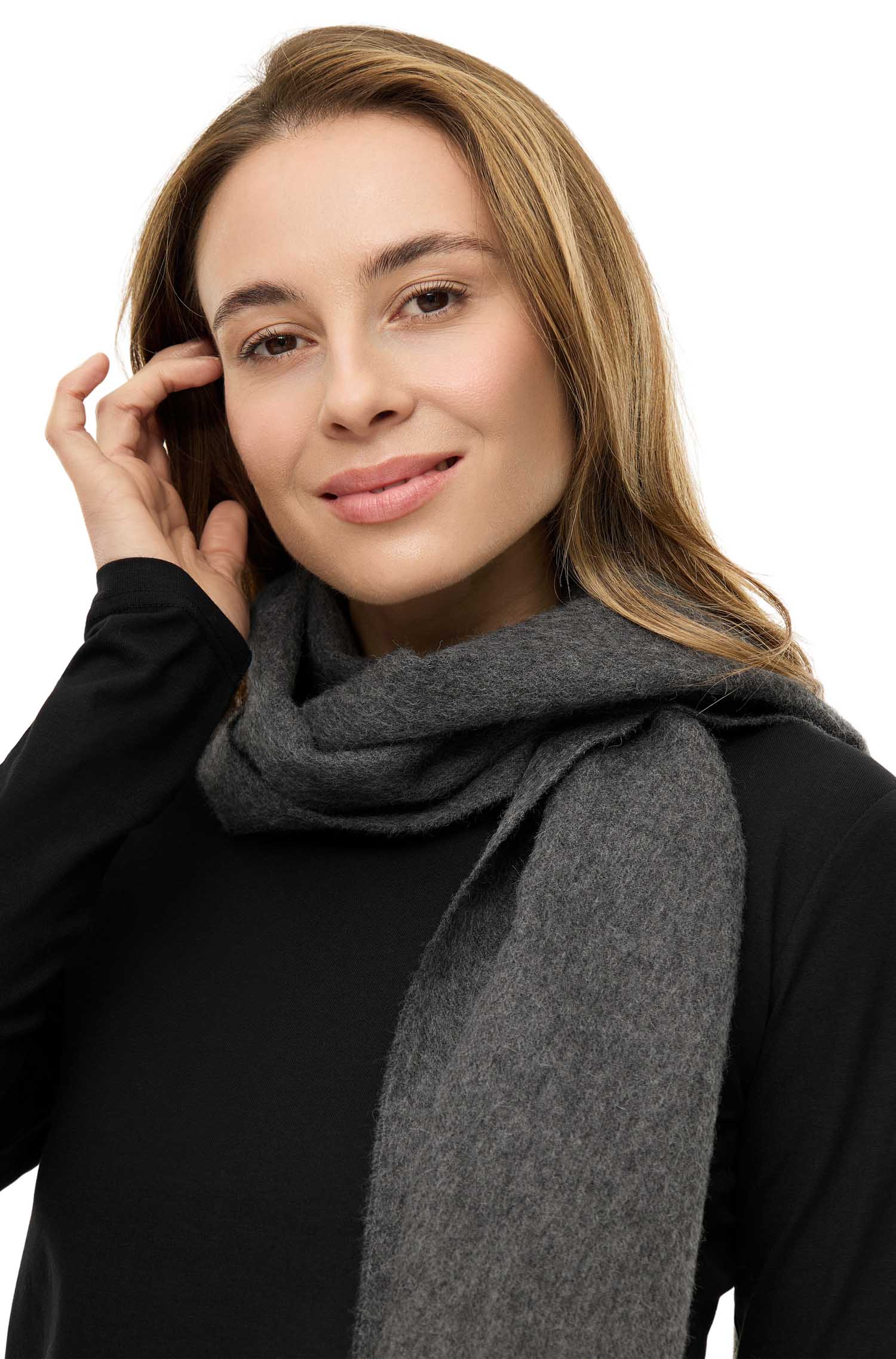 Alpaka Schal UNI aus 100% Baby Alpaka (30*180 cm)